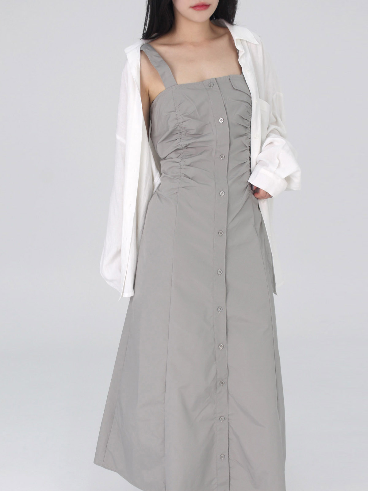 シャーリングフラップノースリワンピース | 詳細画像3