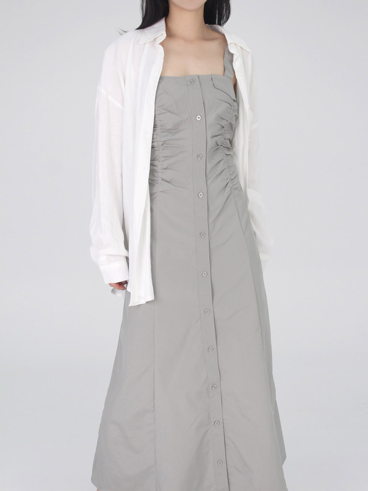 シャーリングフラップノースリワンピース | 詳細画像8