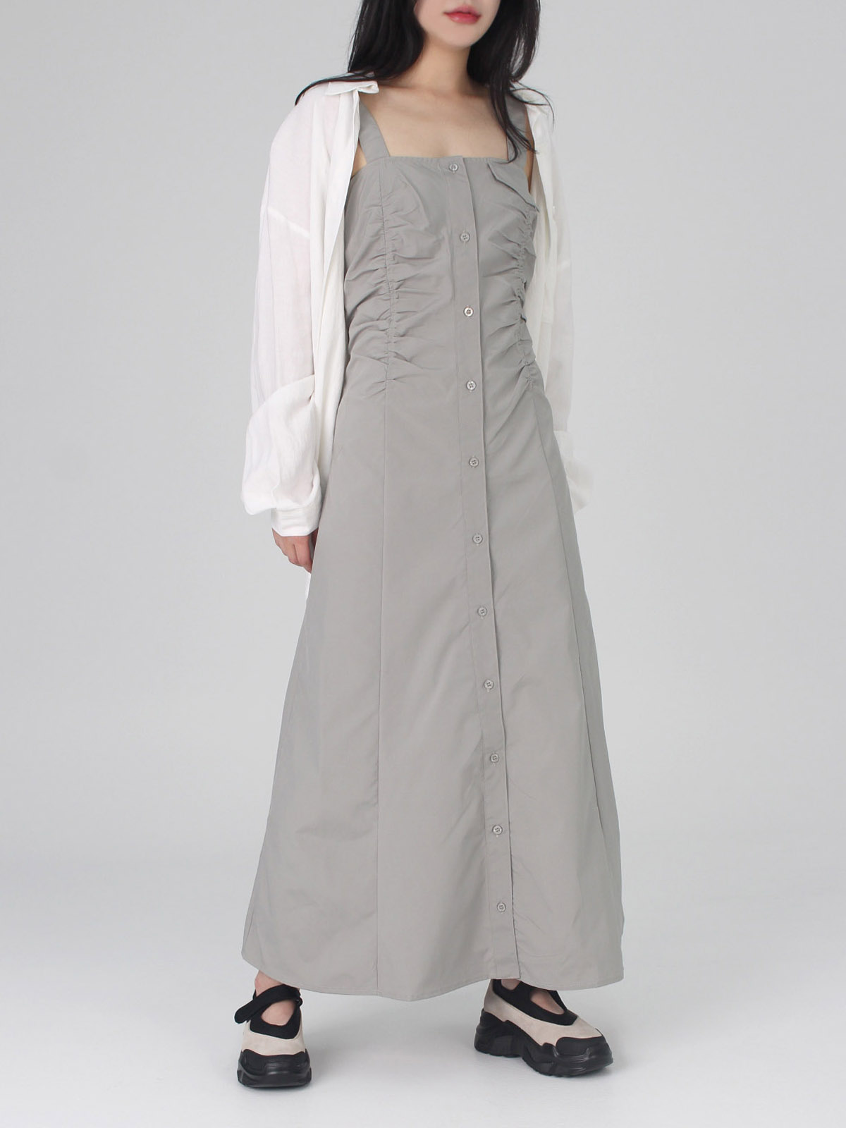 シャーリングフラップノースリワンピース | 詳細画像9