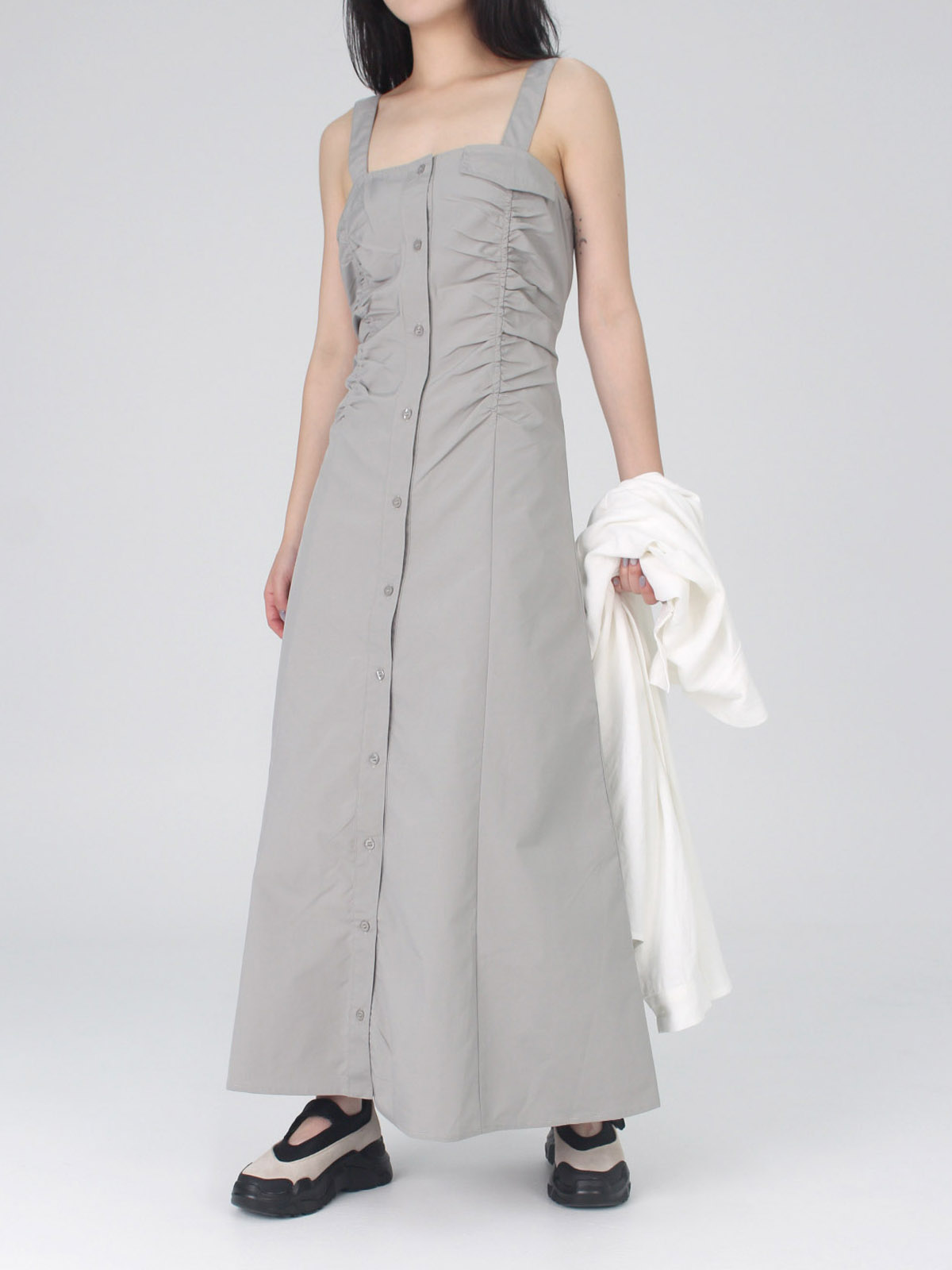 シャーリングフラップノースリワンピース | 詳細画像14