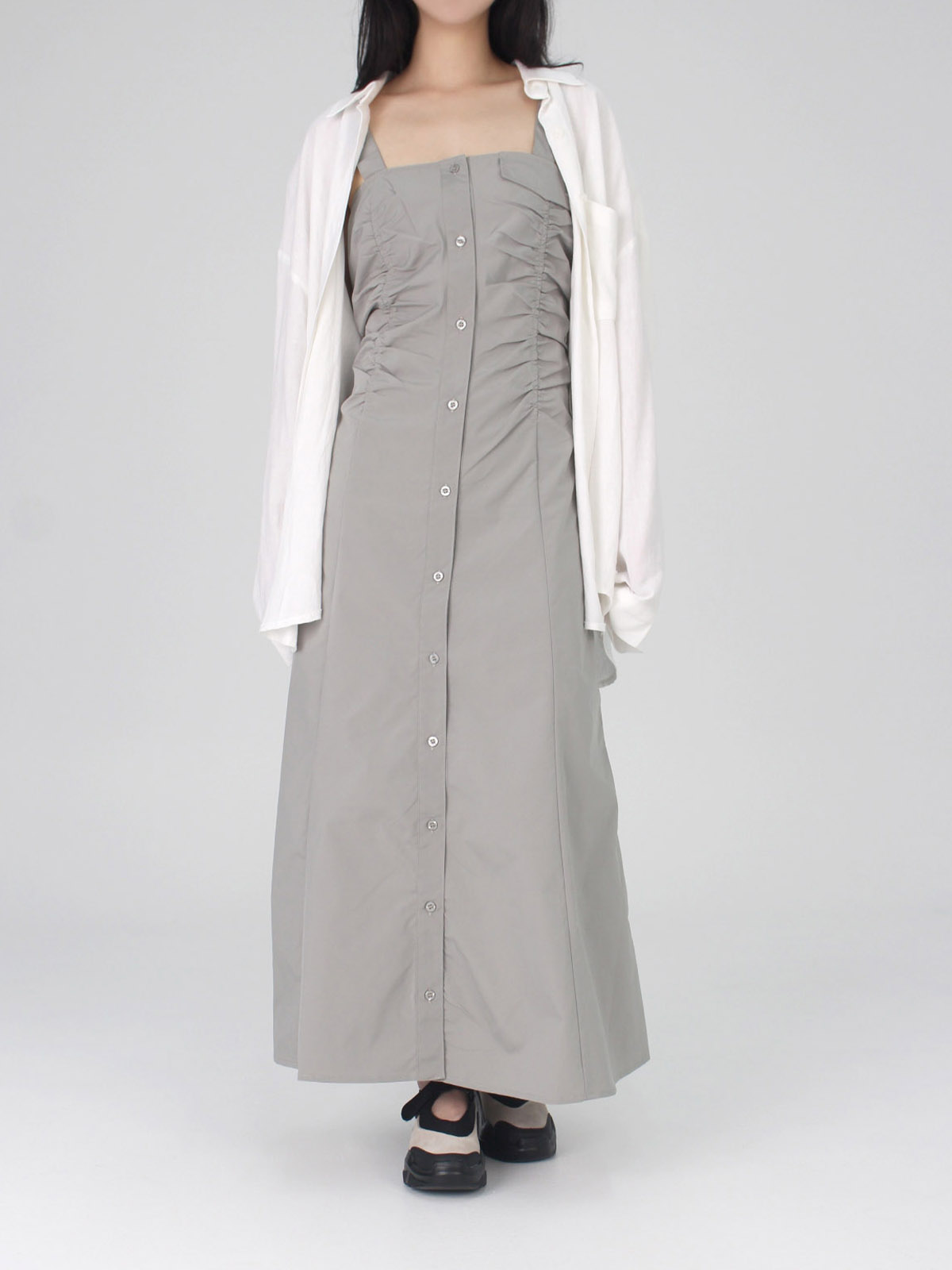 シャーリングフラップノースリワンピース | 詳細画像15