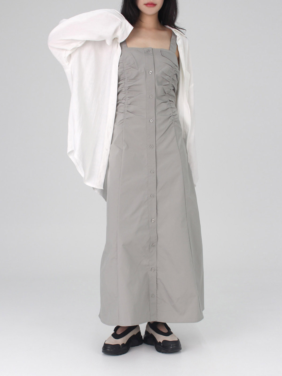 シャーリングフラップノースリワンピース | 詳細画像16