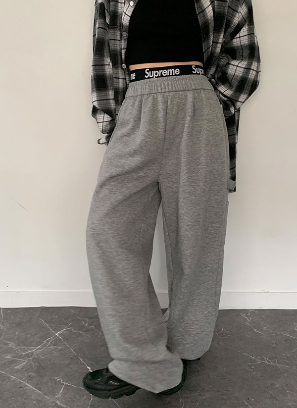 2WAYサイドポケットワイドスウェットパンツ | レディースファッション