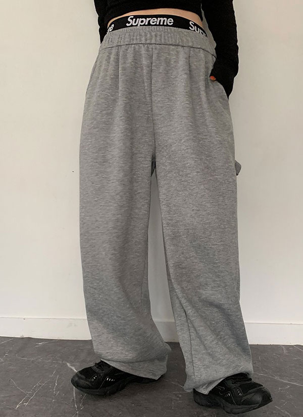 2WAYサイドポケットワイドスウェットパンツ | レディースファッション