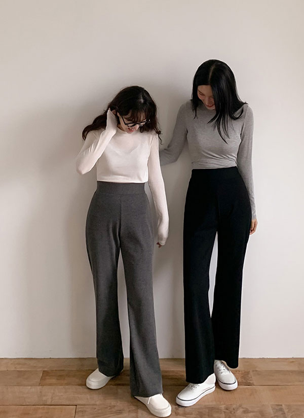 イージーリブフレアパンツ | レディースファッション通販 - DHOLIC