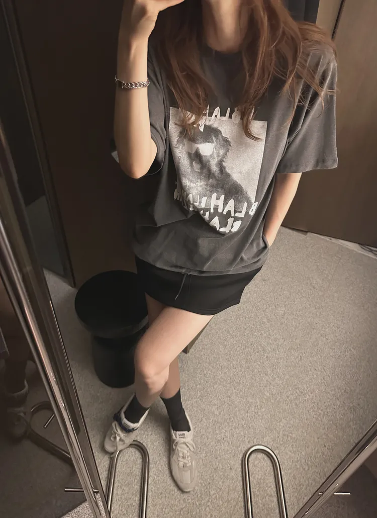 サングラスドッグボクシー半袖Tシャツ | partysu | 詳細画像1