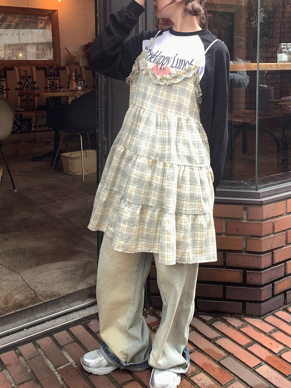 ギンガムチェックティアードキャミワンピース | 詳細画像7