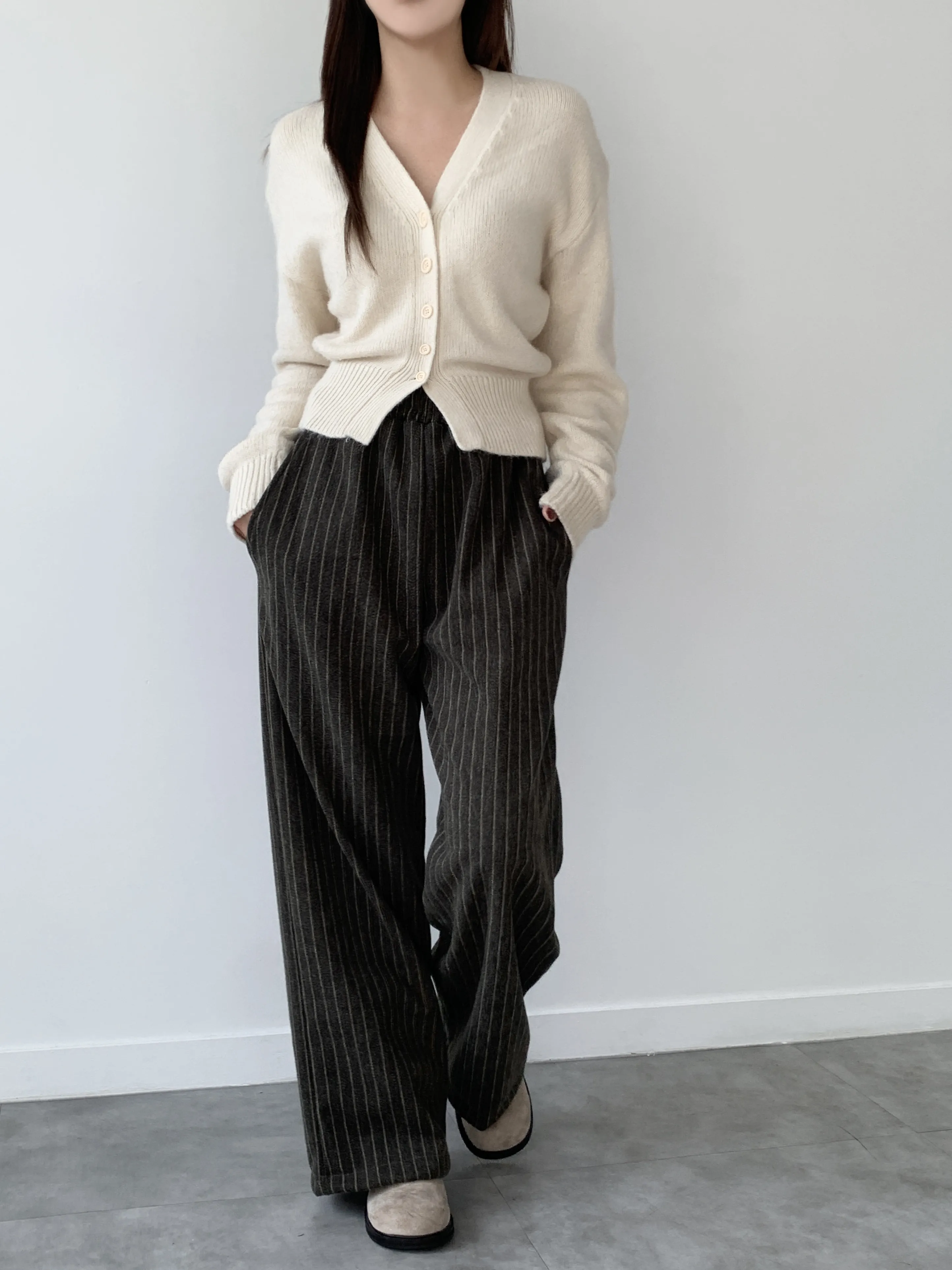 ウールライクストライプイージーパンツ | 詳細画像1