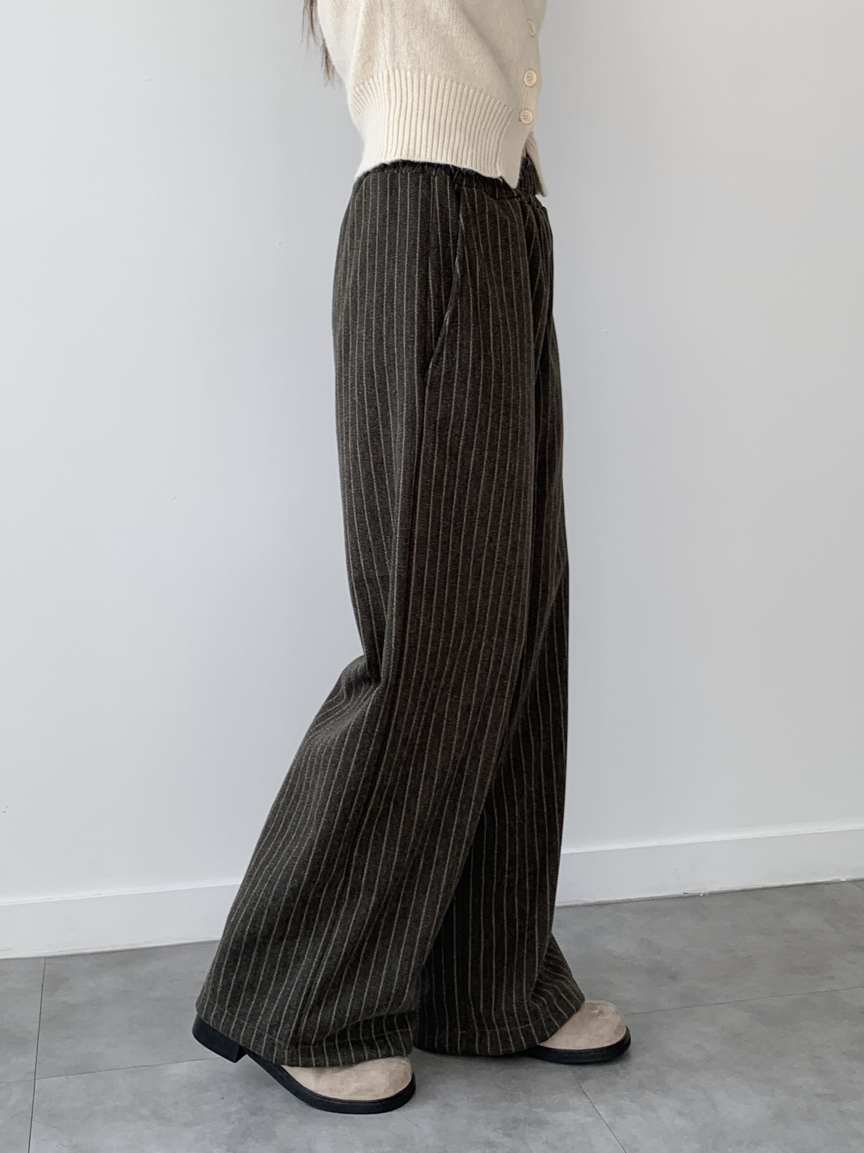 ウールライクストライプイージーパンツ | 詳細画像4