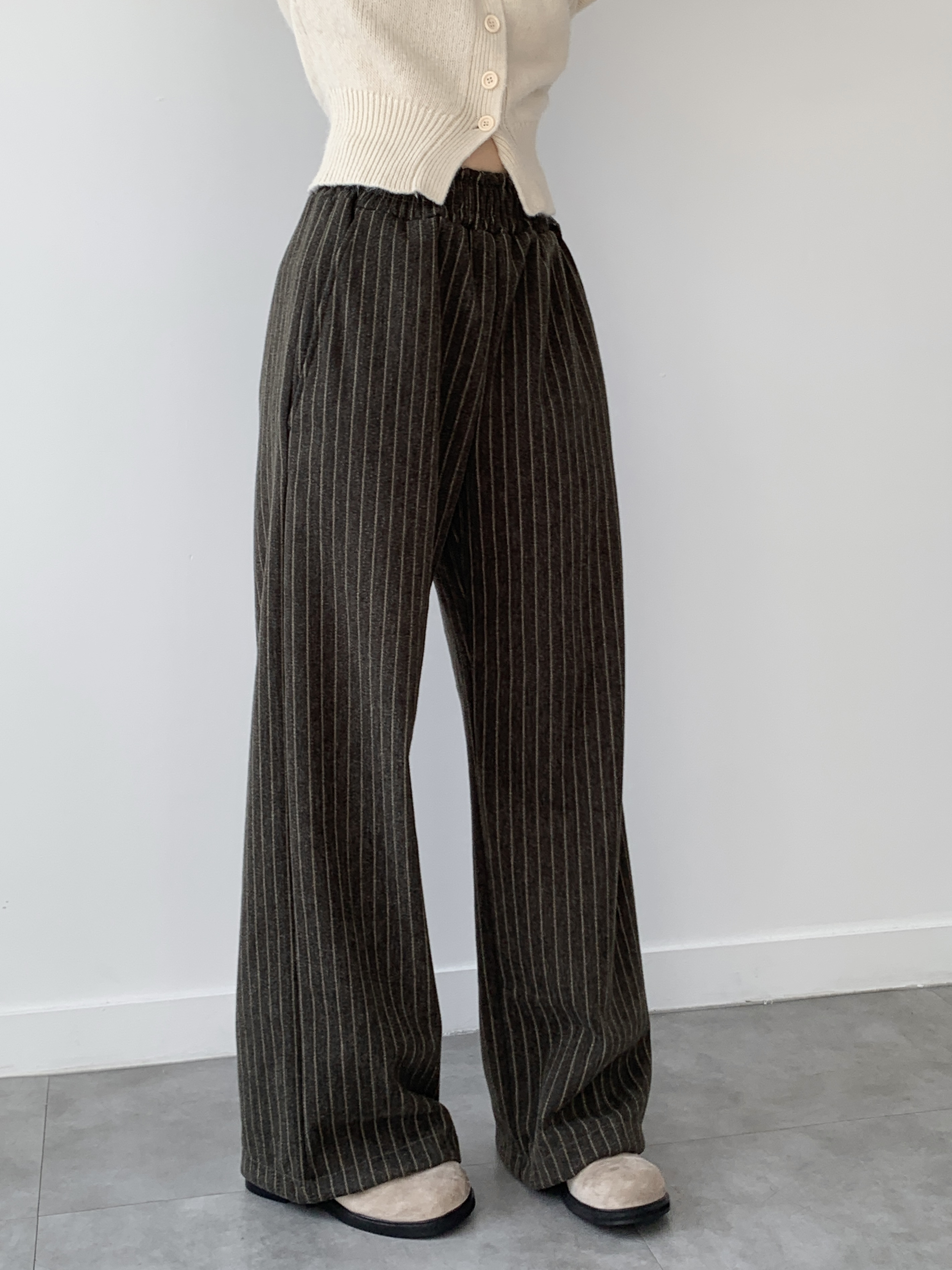 ウールライクストライプイージーパンツ | 詳細画像5