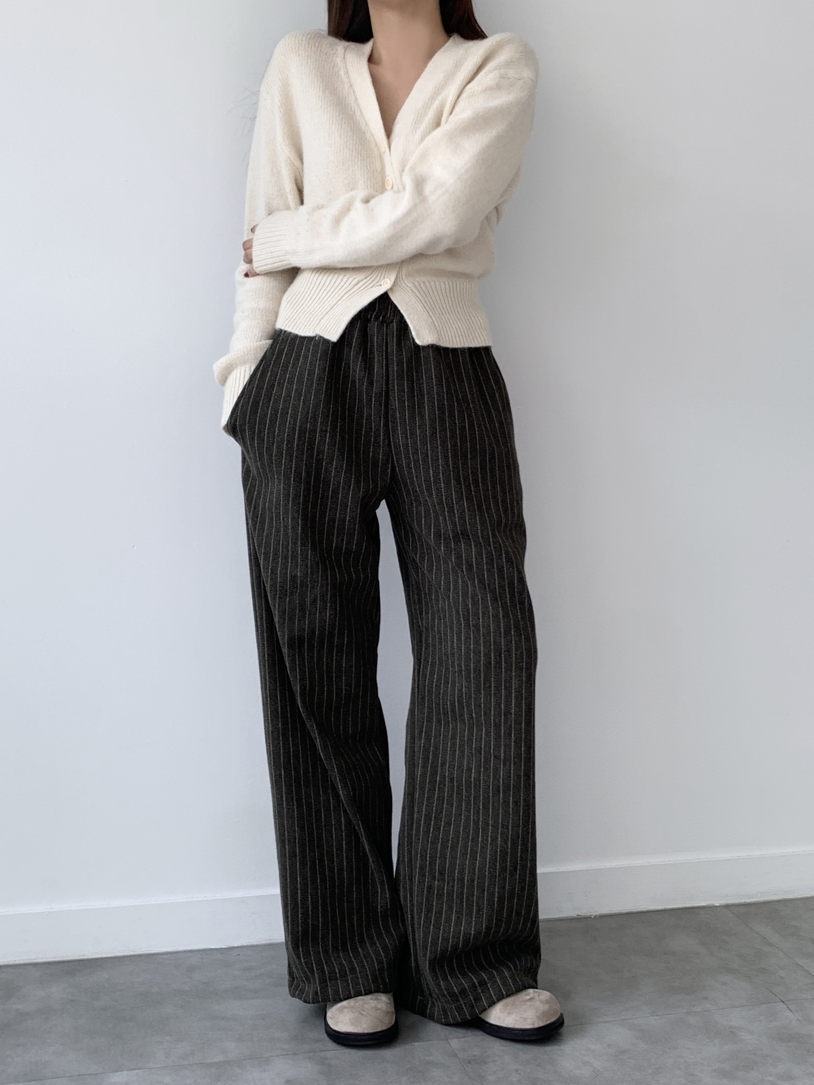 ウールライクストライプイージーパンツ | 詳細画像7