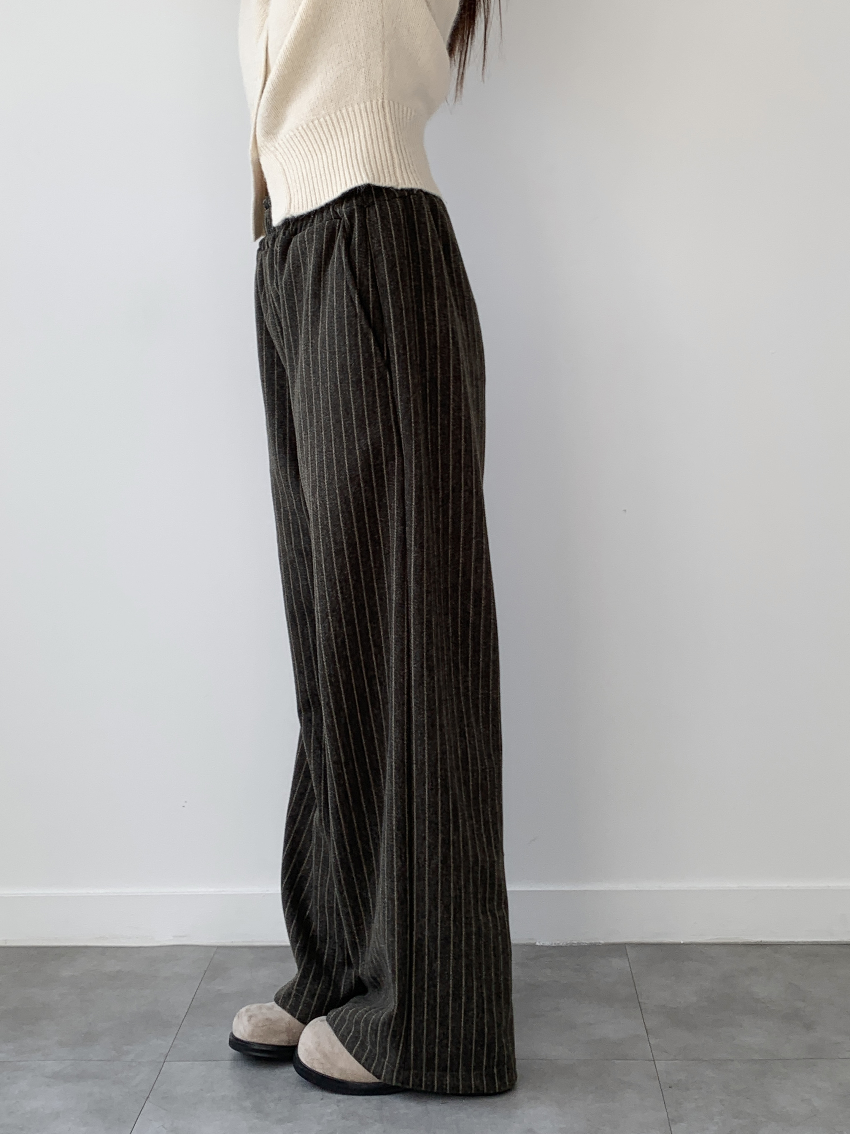 ウールライクストライプイージーパンツ | 詳細画像10