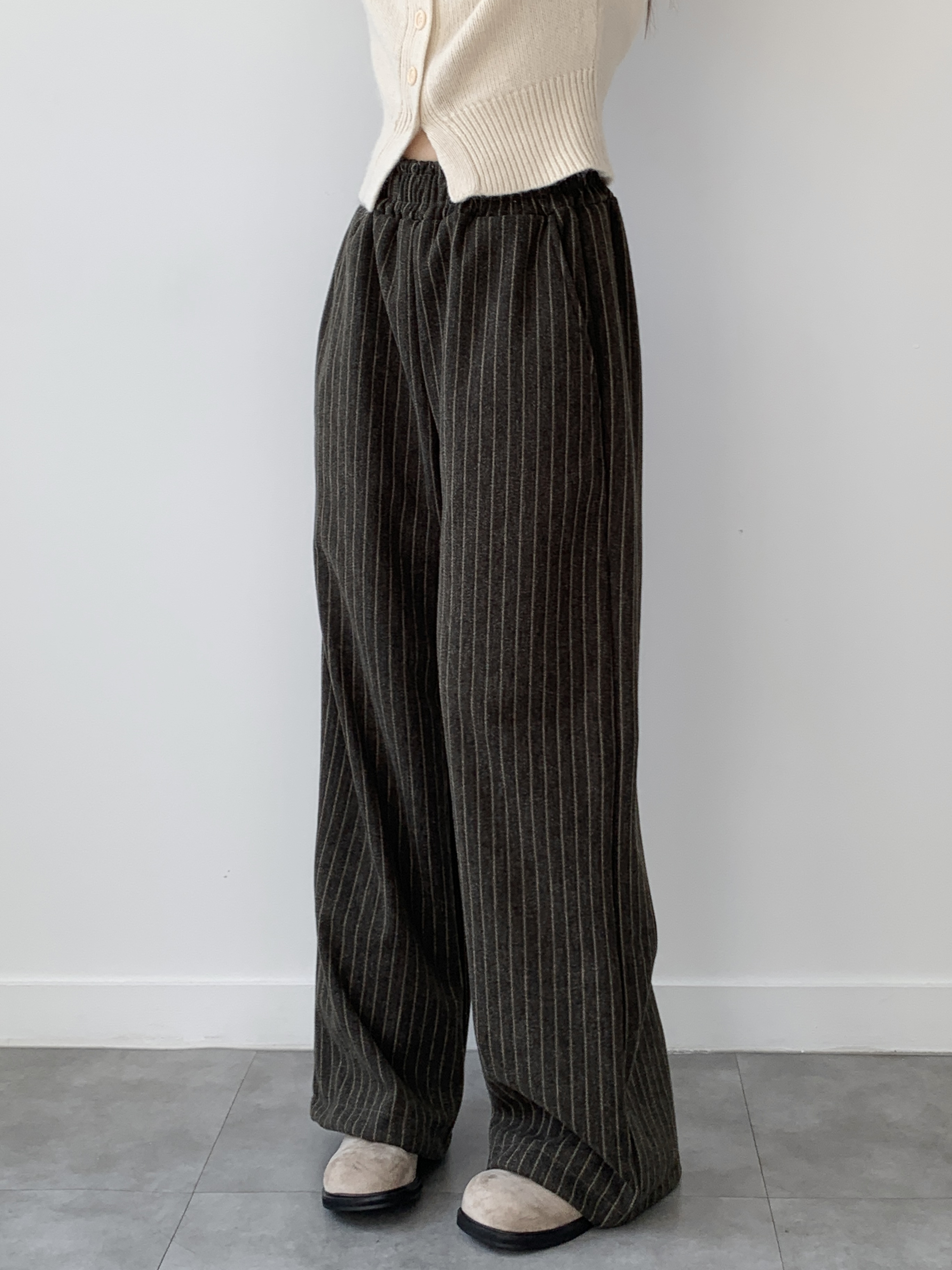 ウールライクストライプイージーパンツ | 詳細画像11