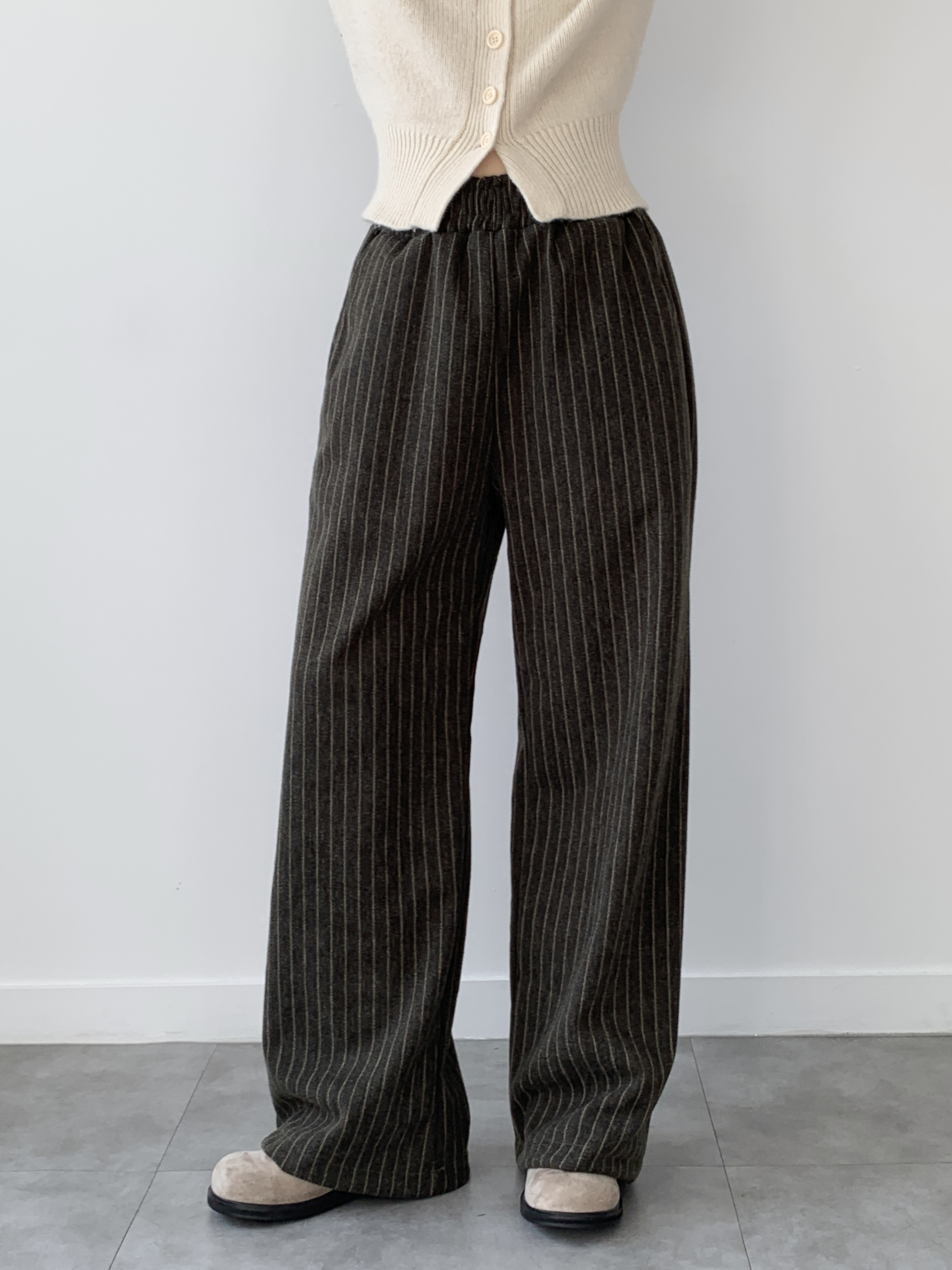 ウールライクストライプイージーパンツ | 詳細画像12
