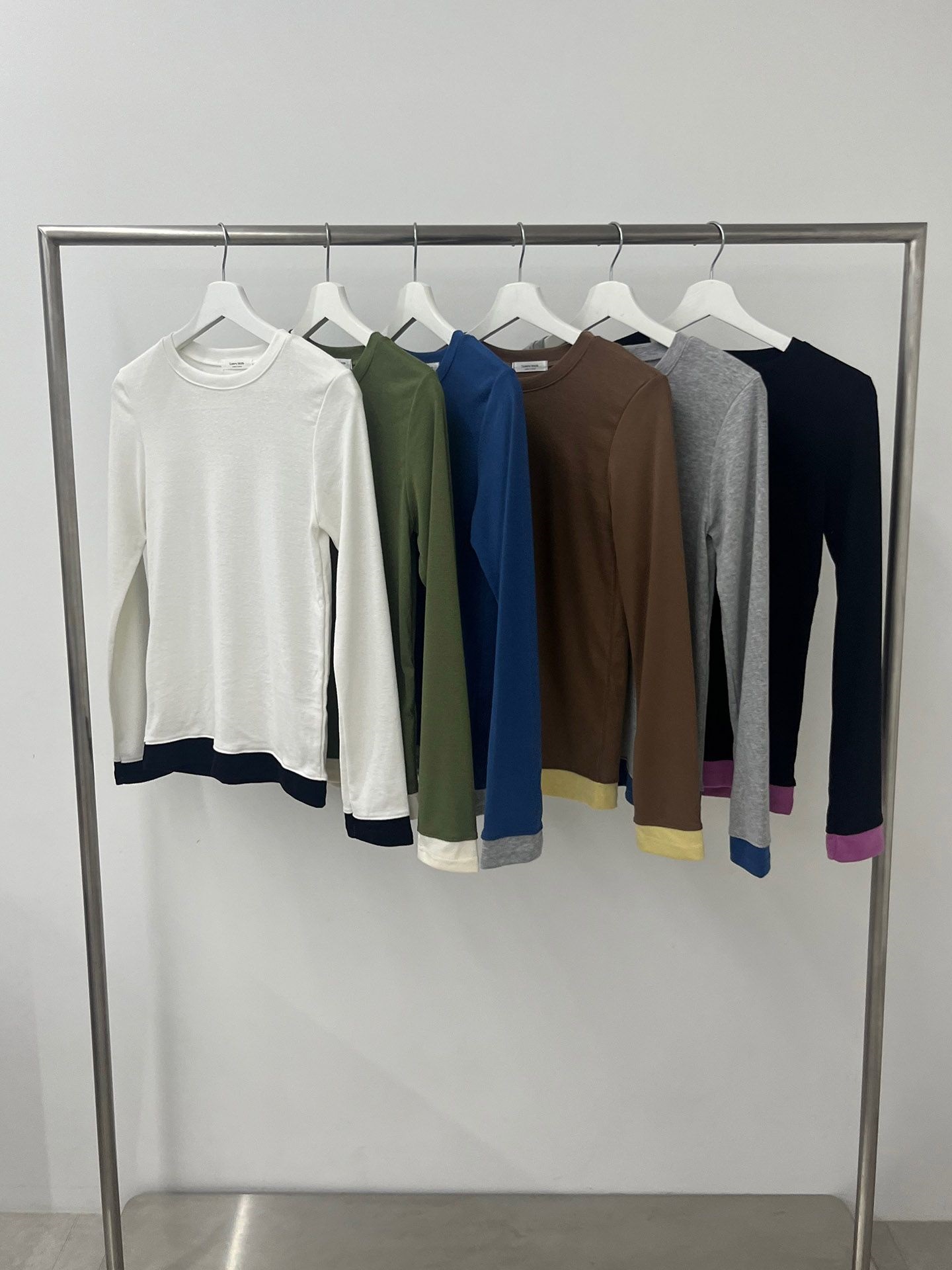 レイヤード調配色ヘムTシャツ | 詳細画像20