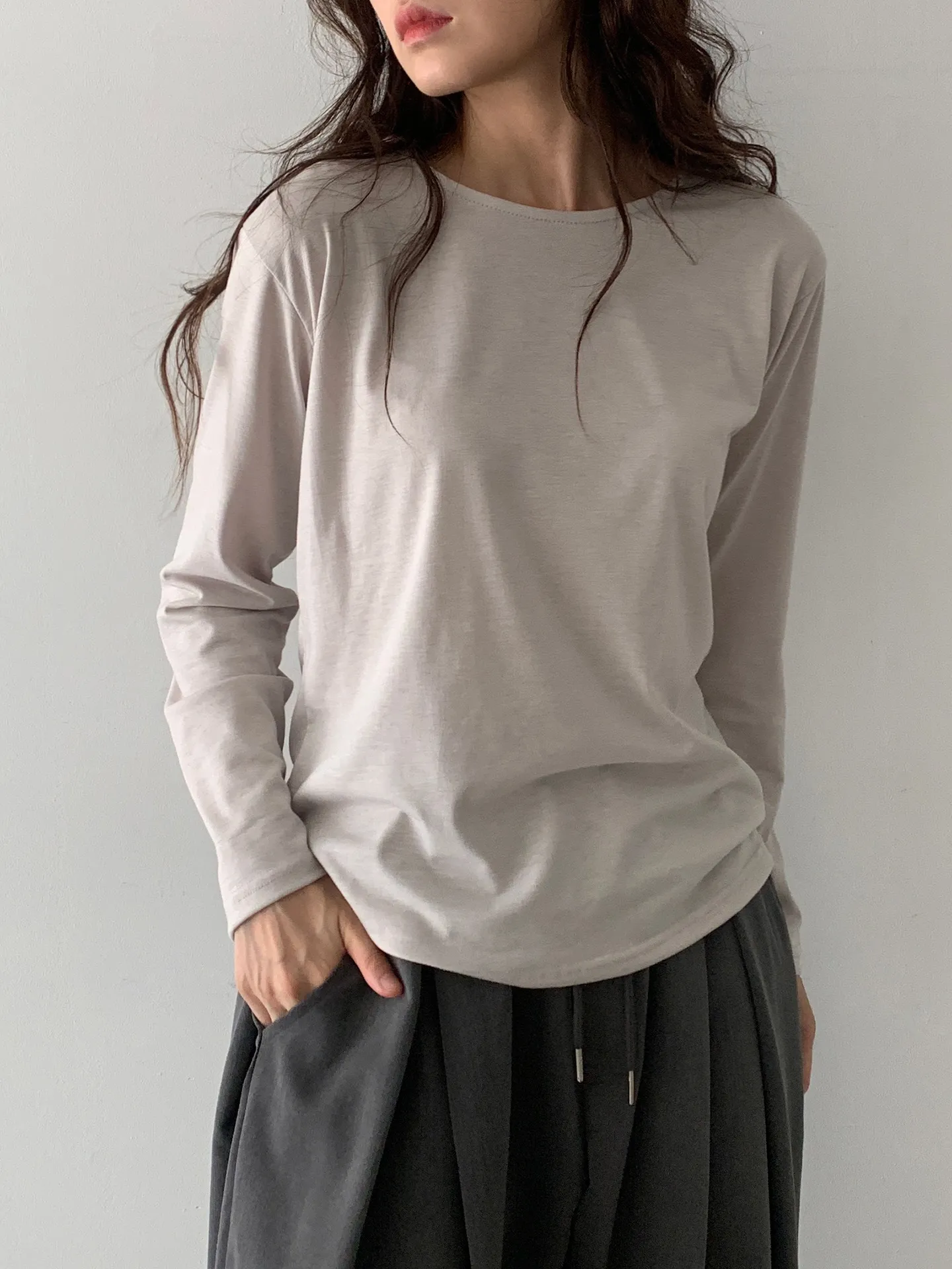 15COLORSラウンドネック長袖Tシャツ | 詳細画像1
