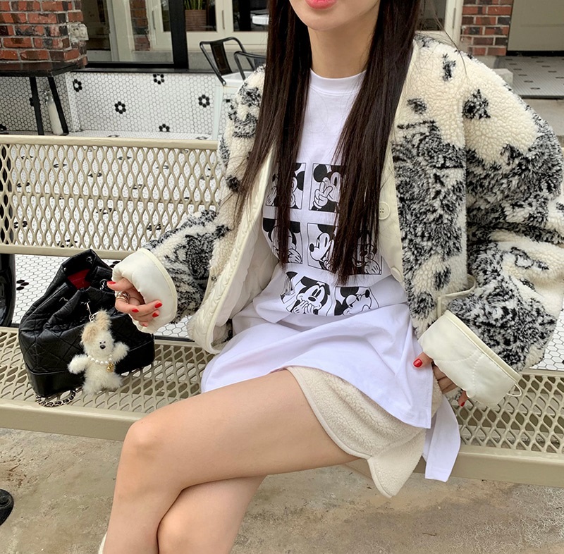 中綿裏地ペイズリーボアジャケット | 詳細画像12