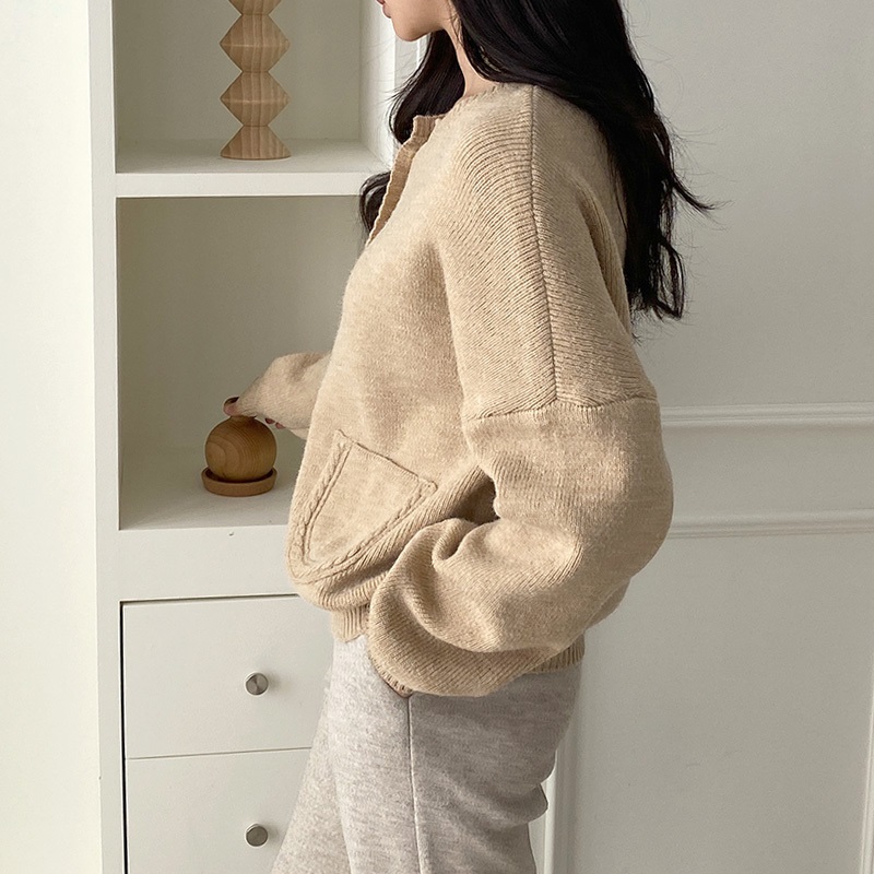 パール調ボタンケーブルポケットカーディガン | 詳細画像9