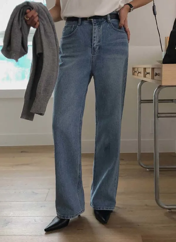 ルーズストレートデニムパンツ | レディースファッション通販 - DHOLIC