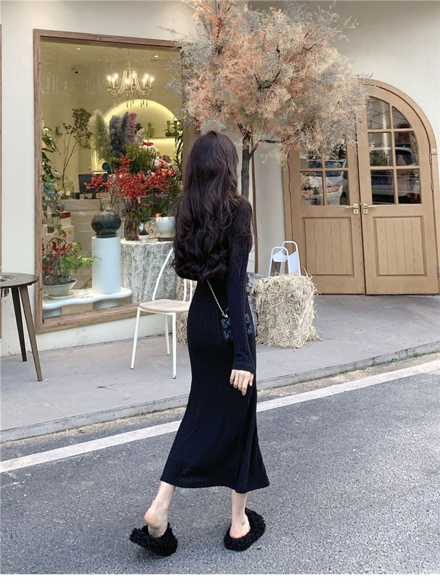 ボレロネックリブAラインワンピース | 詳細画像5