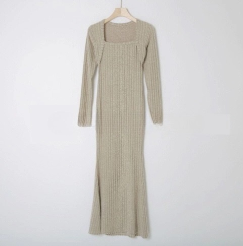 ボレロネックリブAラインワンピース | 詳細画像18