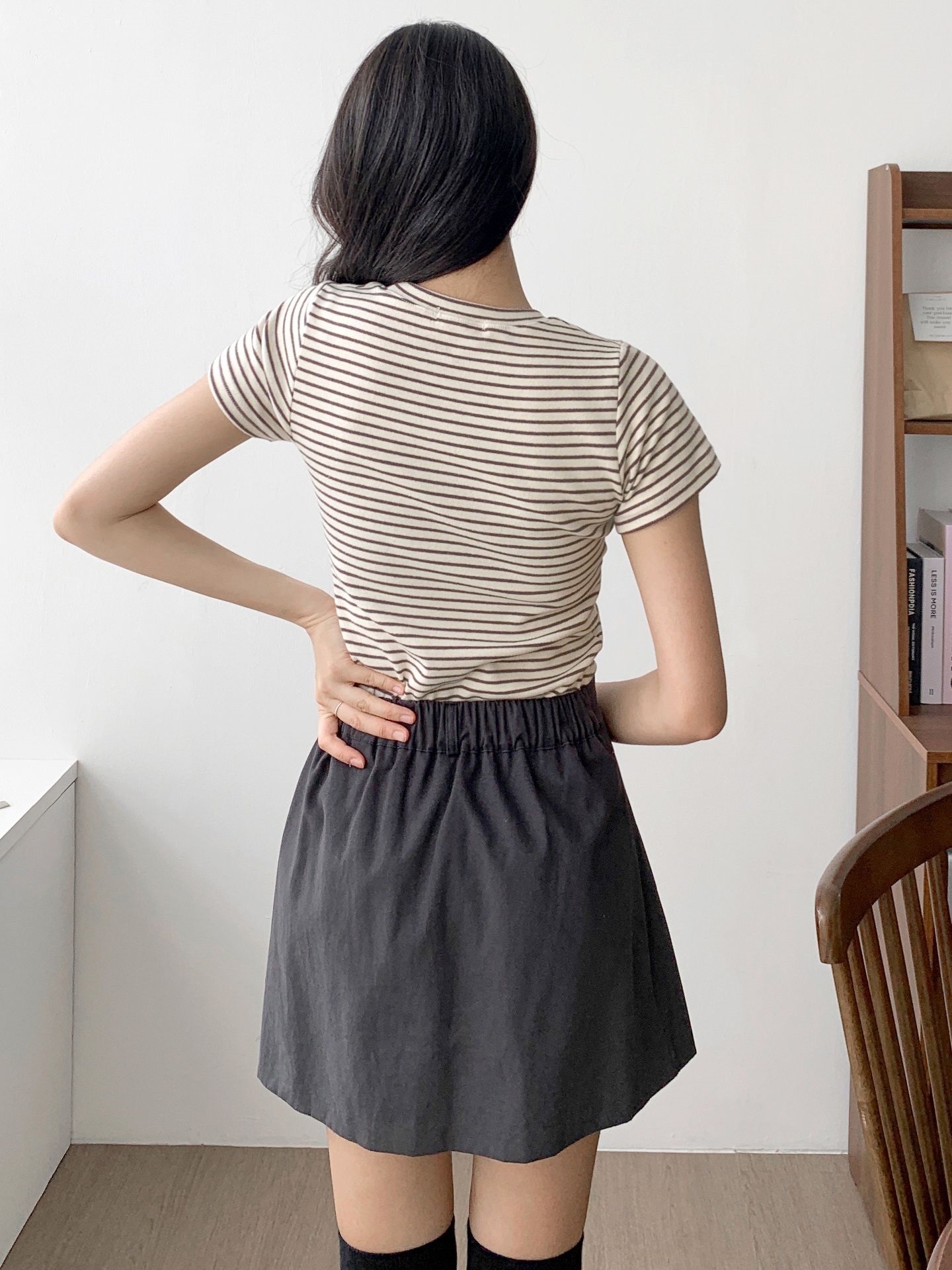 起毛ボーダー半袖Tシャツ | 詳細画像3