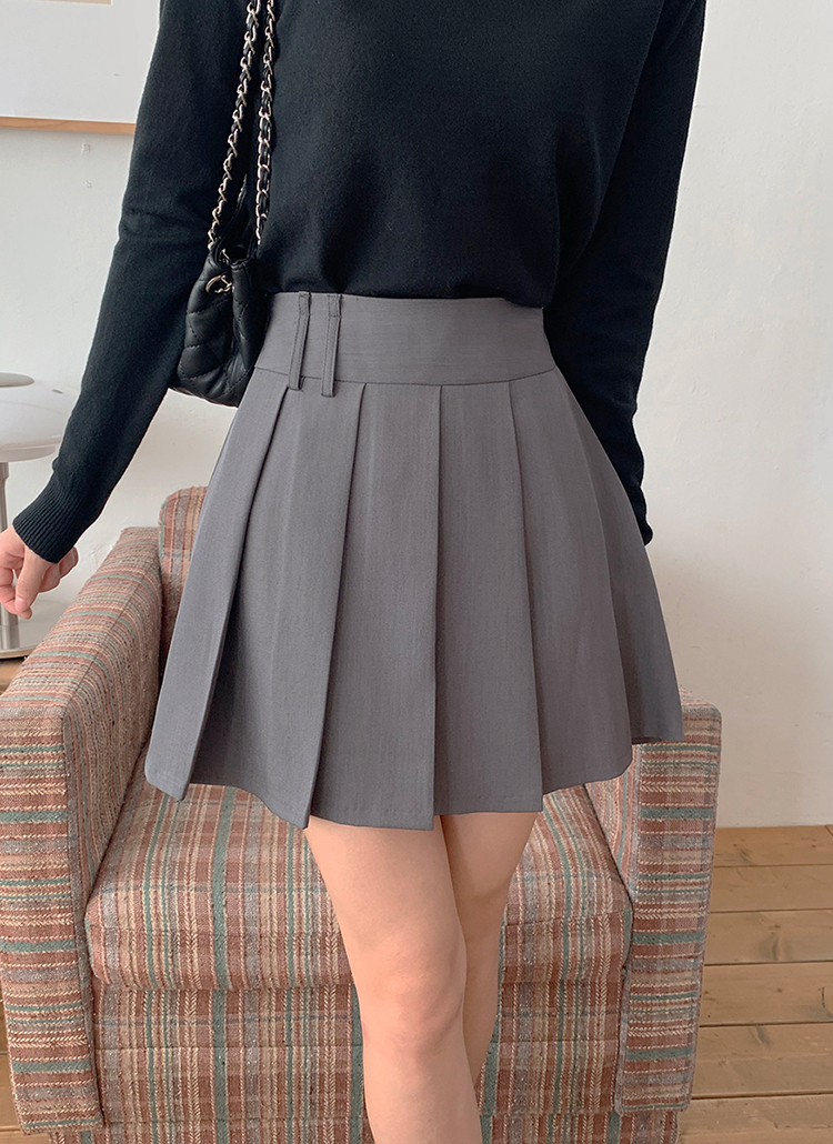 ダブルループミニプリーツスカート | レディースファッション通販 - DHOLIC