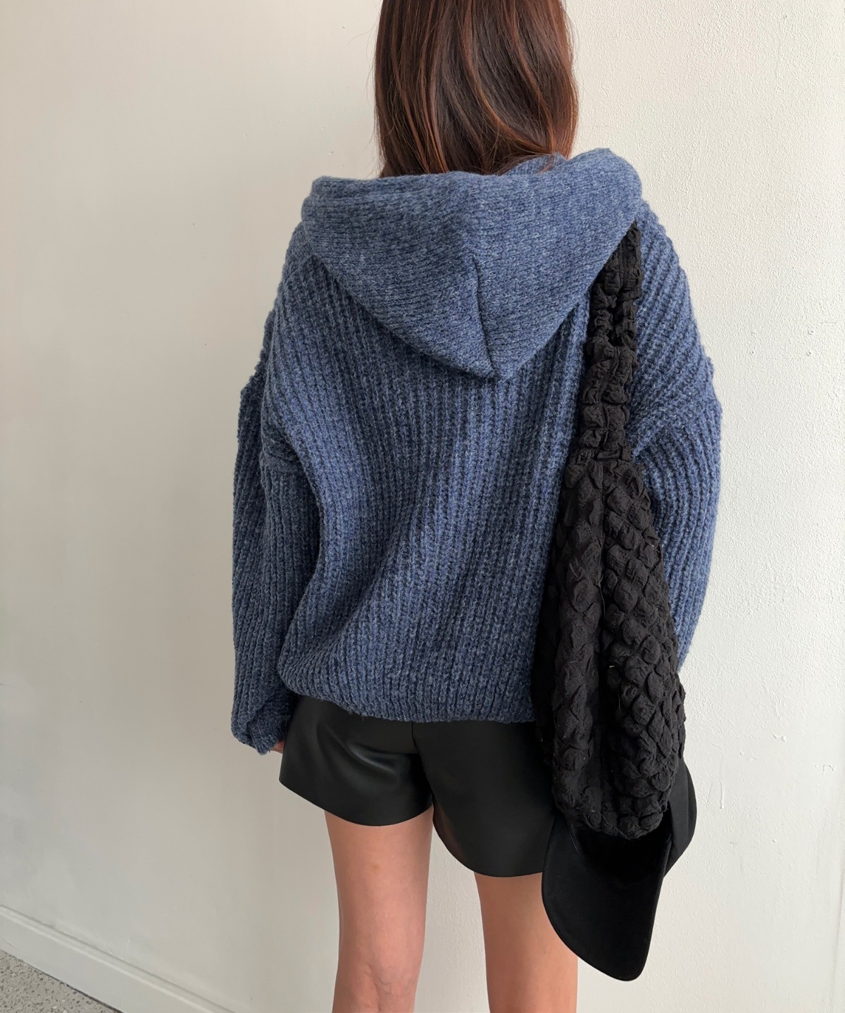 ドロストフードケーブルルーズカーディガン | 詳細画像10