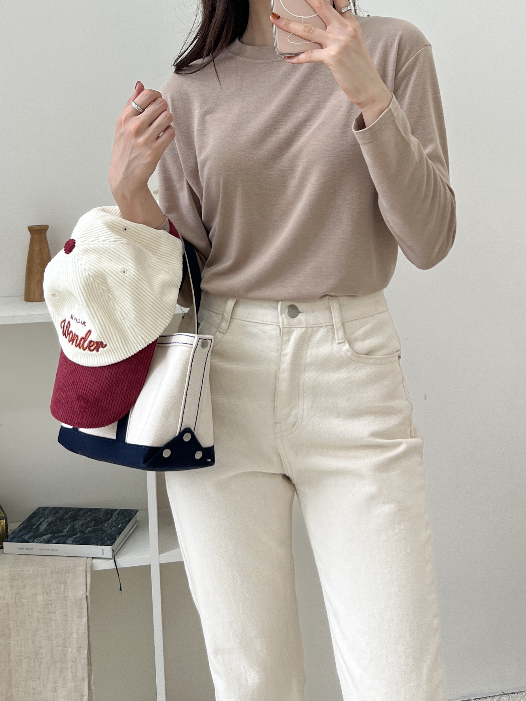 裏起毛ラウンドネック長袖Tシャツ | 詳細画像4