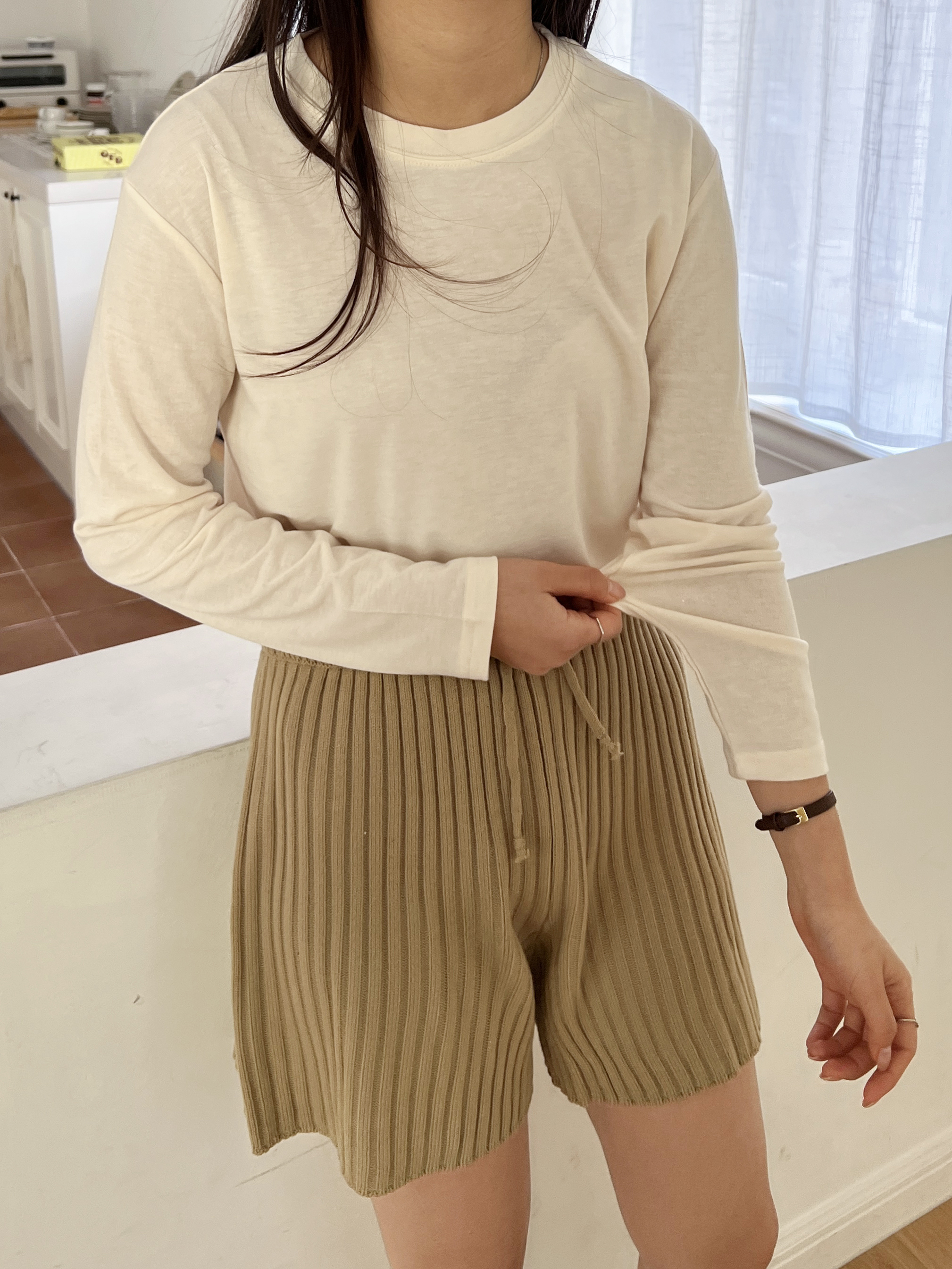 裏起毛ラウンドネック長袖Tシャツ | 詳細画像14