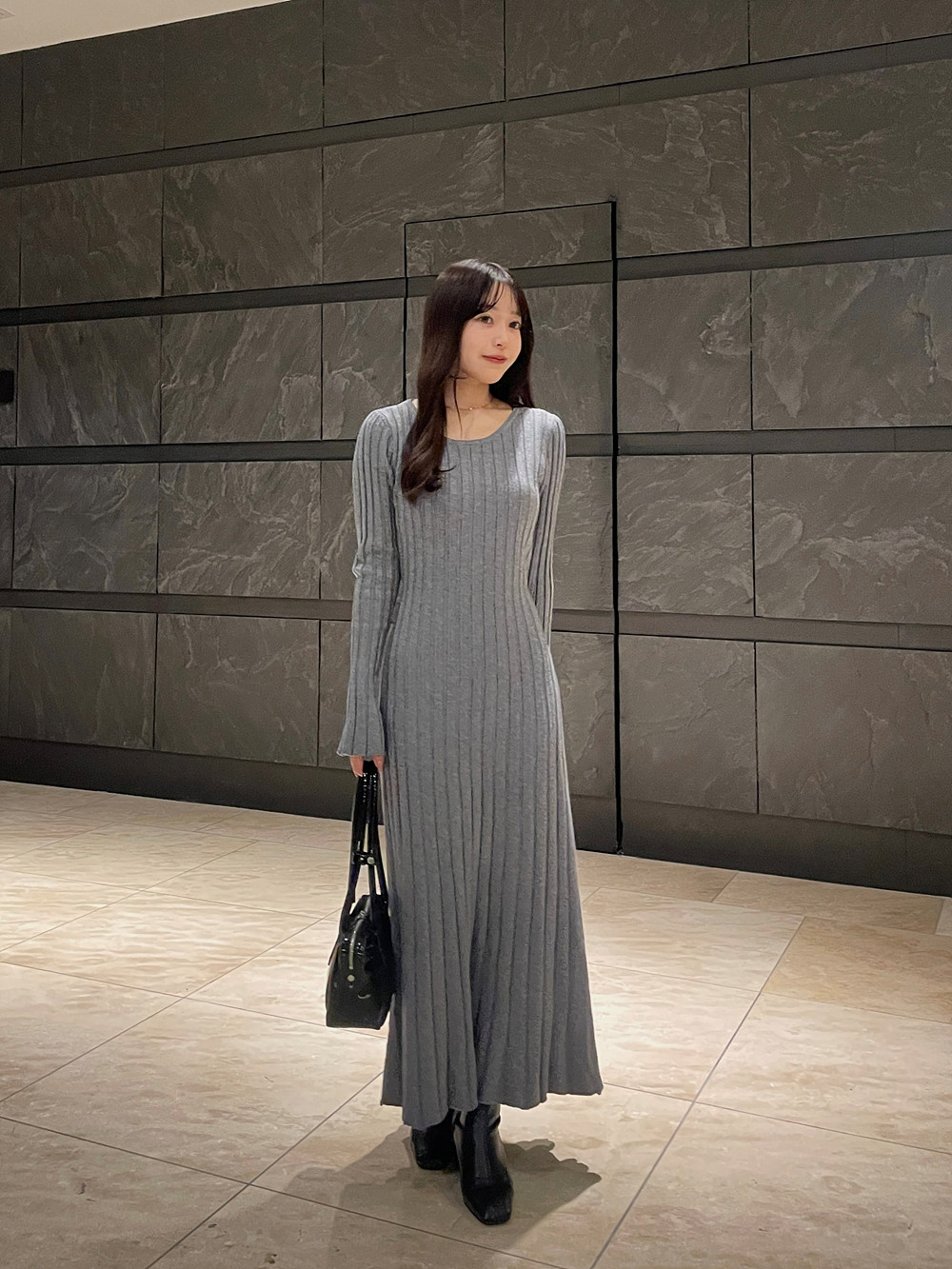 リボンスリムニットワンピース | レディースファッション通販 - DHOLIC