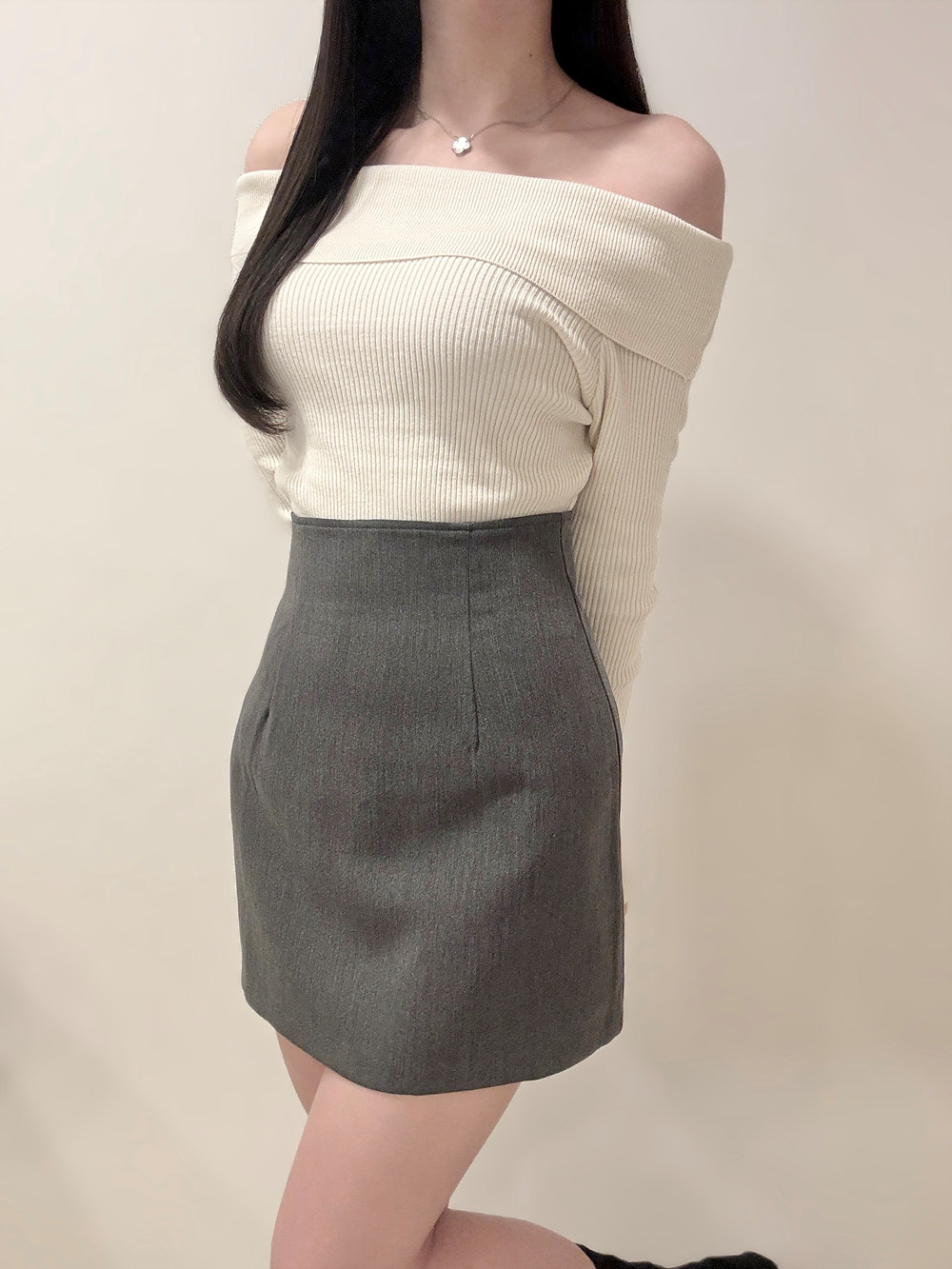 オフショルダーリブニット | 詳細画像11