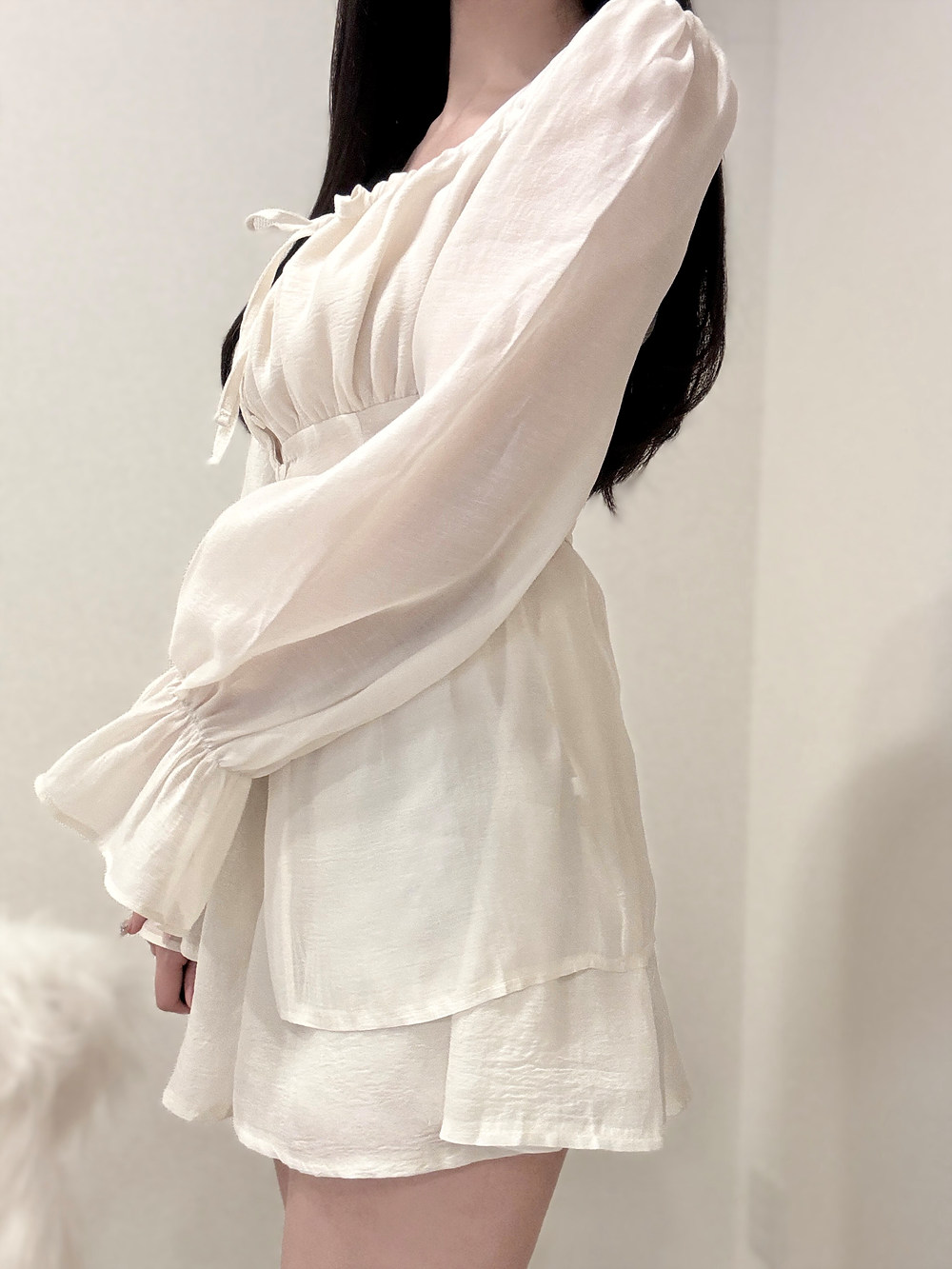 リボンシャーリングブラウス&フレアパンツSET | 詳細画像4