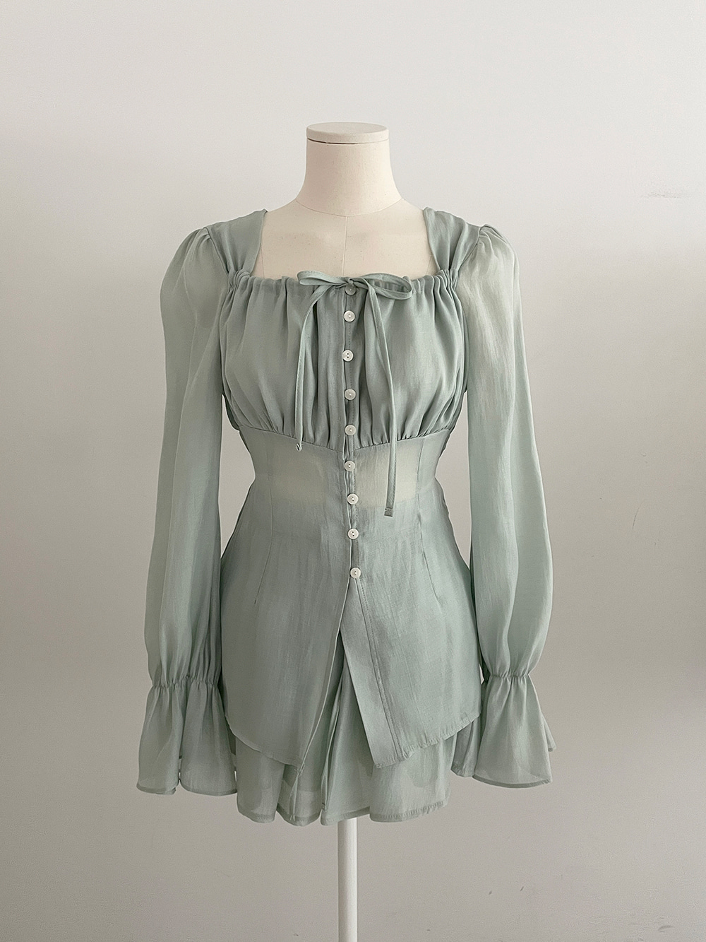 リボンシャーリングブラウス&フレアパンツSET | 詳細画像14