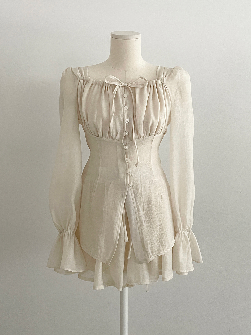 リボンシャーリングブラウス&フレアパンツSET | 詳細画像16