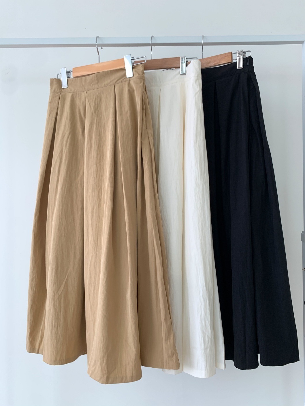 バックゴムロングタックフレアスカート | レディースファッション通販  