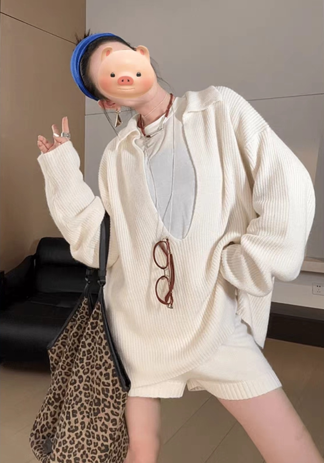 ディープスキッパーニット&ショートパンツSET | 詳細画像2