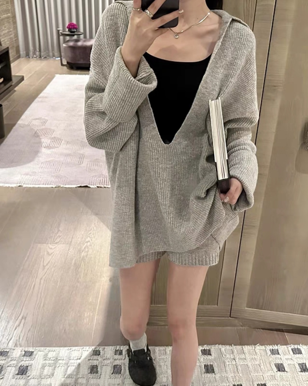 ディープスキッパーニット&ショートパンツSET | 詳細画像3