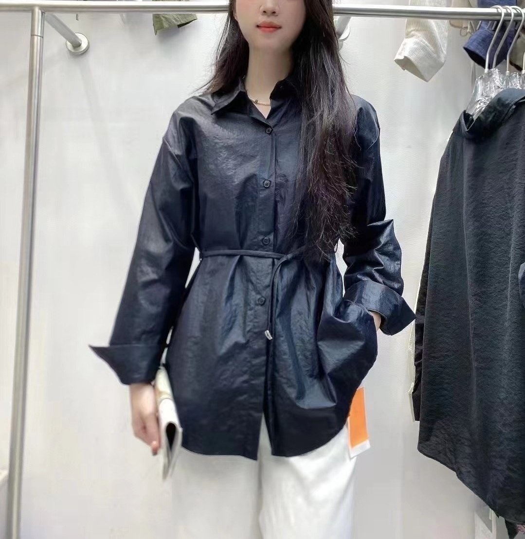 ナローベルト付コーティングロングシャツ | 詳細画像5