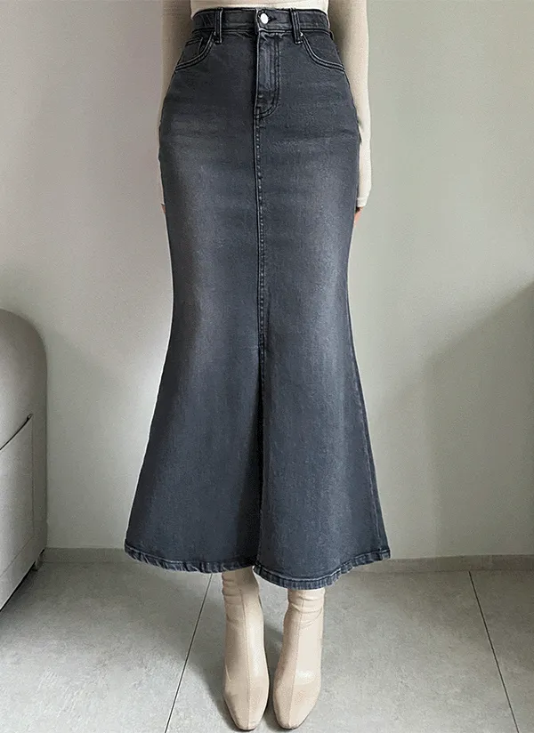 ハイウエストマーメイドデニムスカート | ahope | 詳細画像1