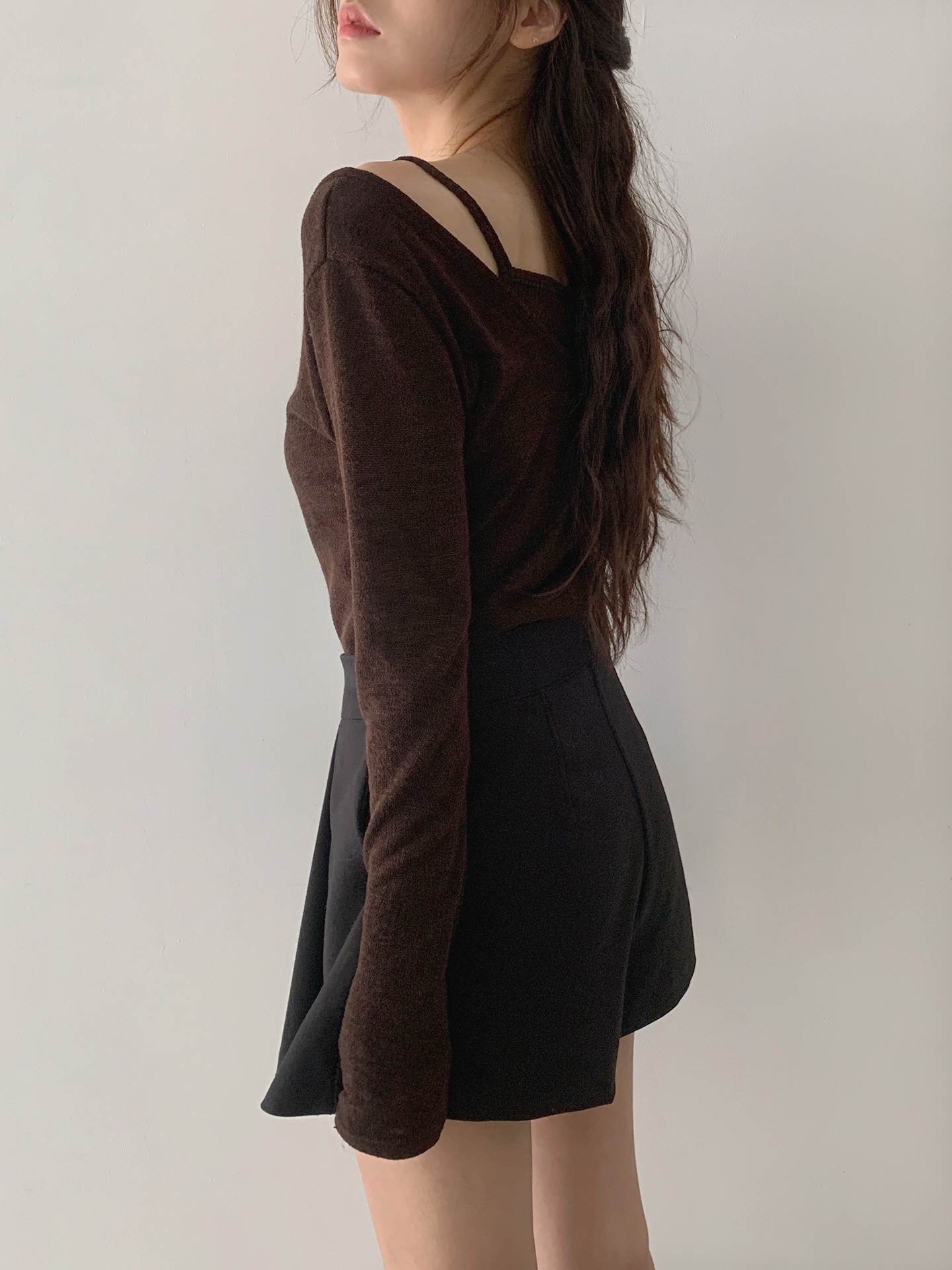 リブキャミソール&2WAY長袖VネックTシャツ | 詳細画像4