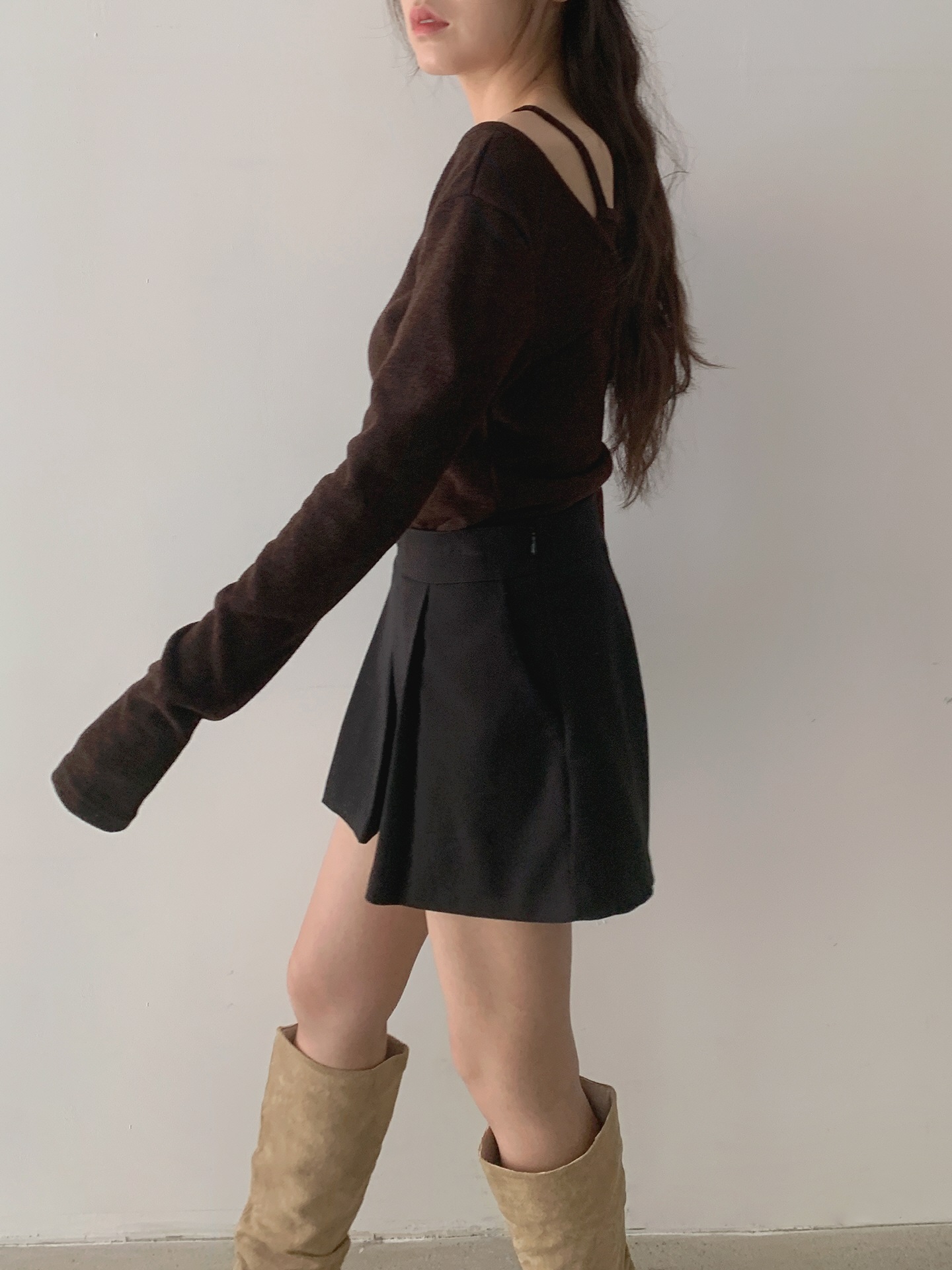 リブキャミソール&2WAY長袖VネックTシャツ | 詳細画像11