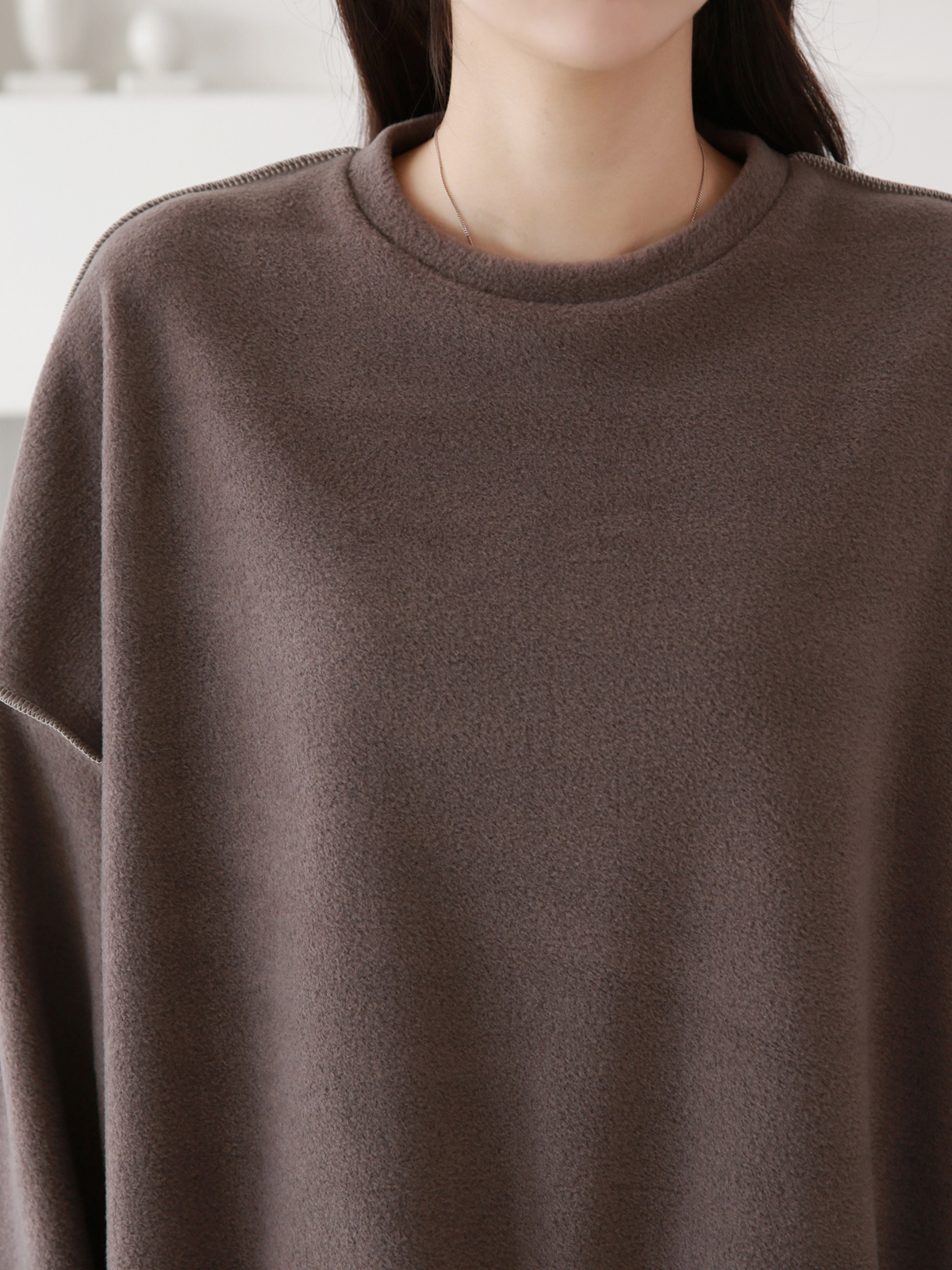 両起毛ステッチルーズスウェット&ジョガーパンツSET | 詳細画像12