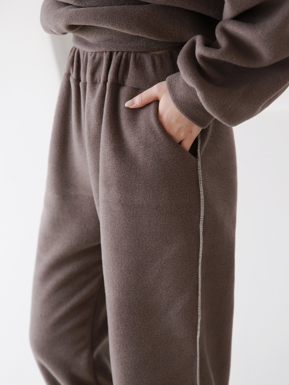 両起毛ステッチルーズスウェット&ジョガーパンツSET | 詳細画像17