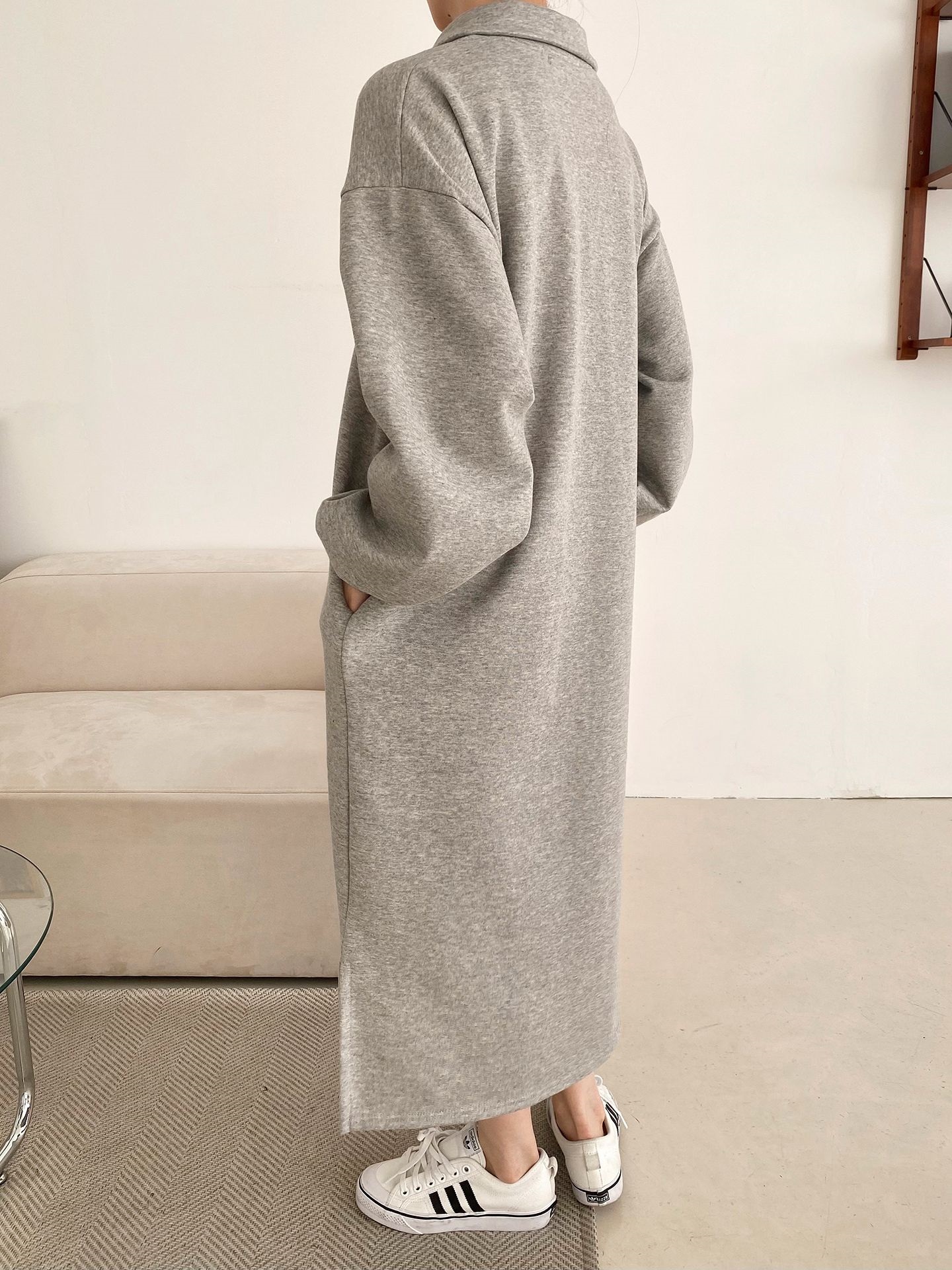 裏起毛スキッパースリットスウェットワンピース | 詳細画像19