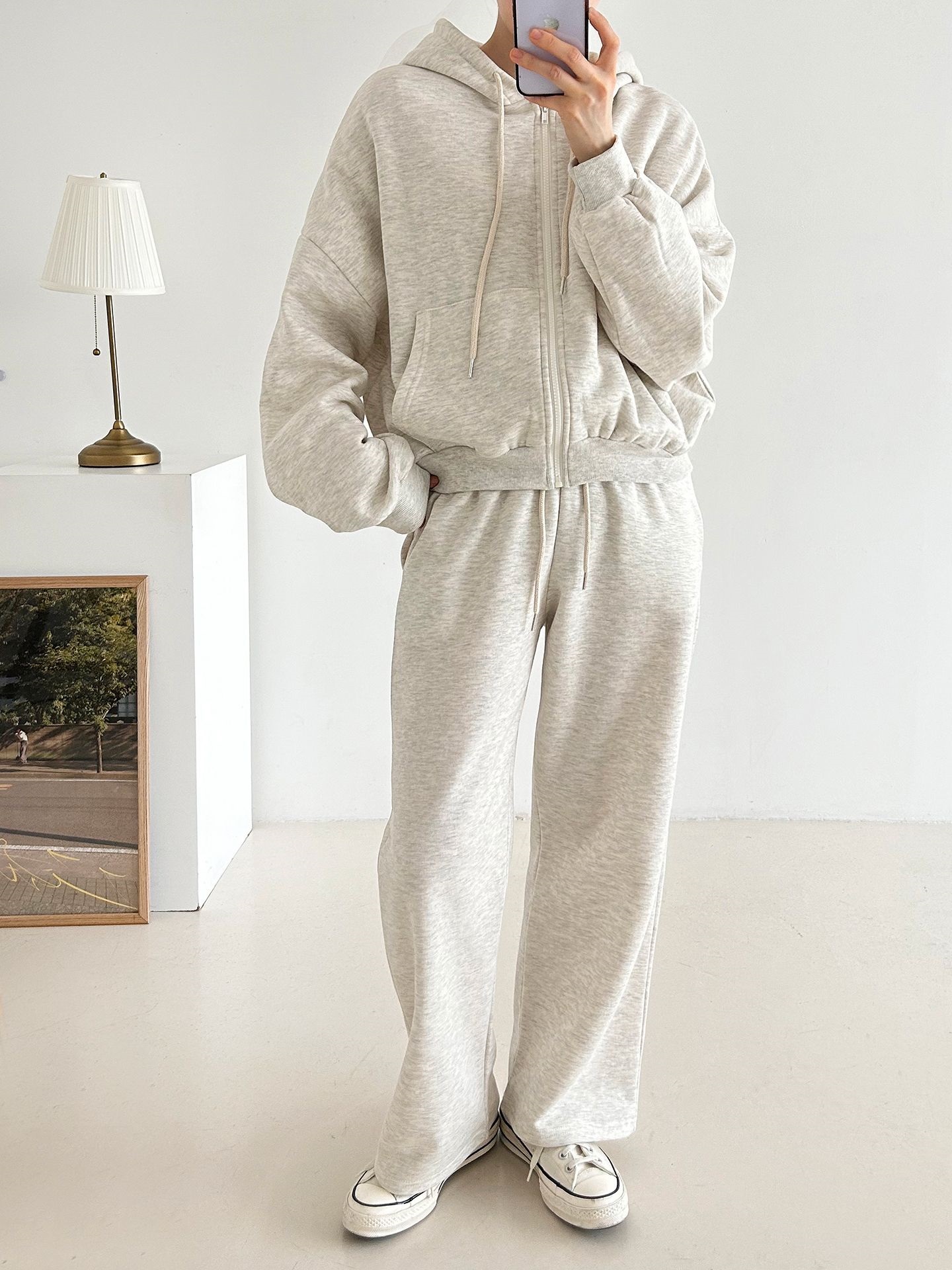 裏起毛マフポケドロストジップパーカー&パンツSET | 詳細画像7