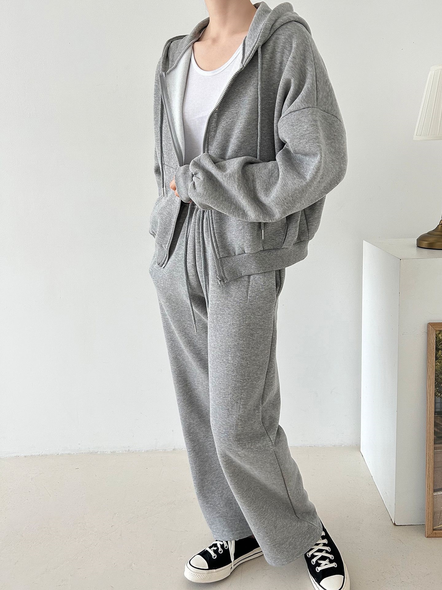 裏起毛マフポケドロストジップパーカー&パンツSET | 詳細画像13