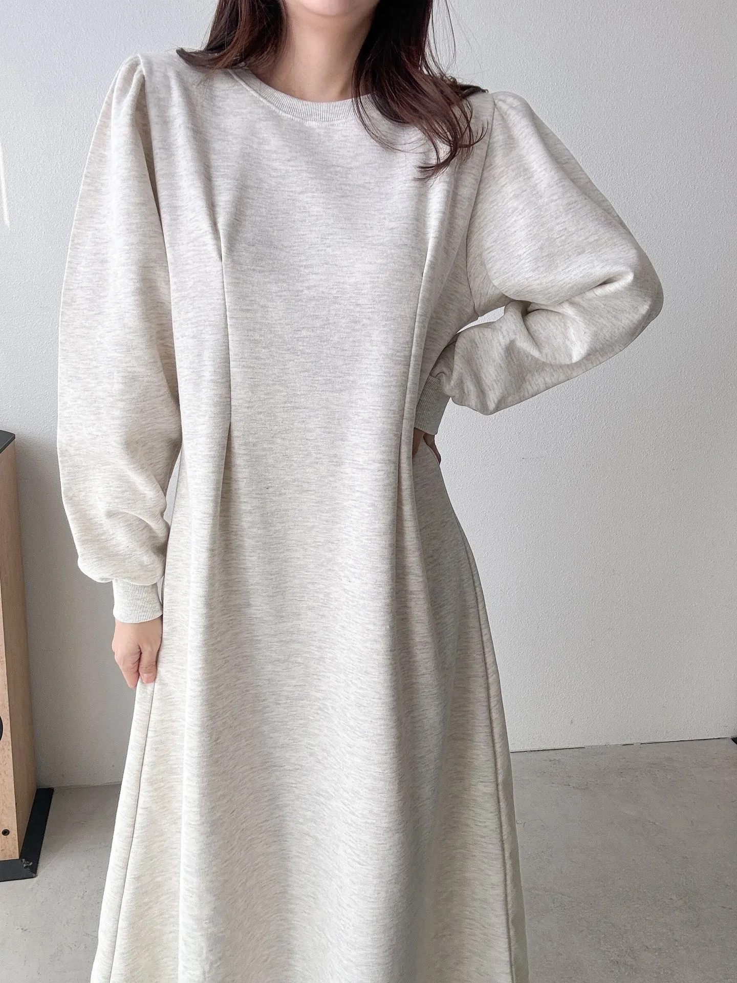 裏起毛タックパフスウェットワンピース | 詳細画像1