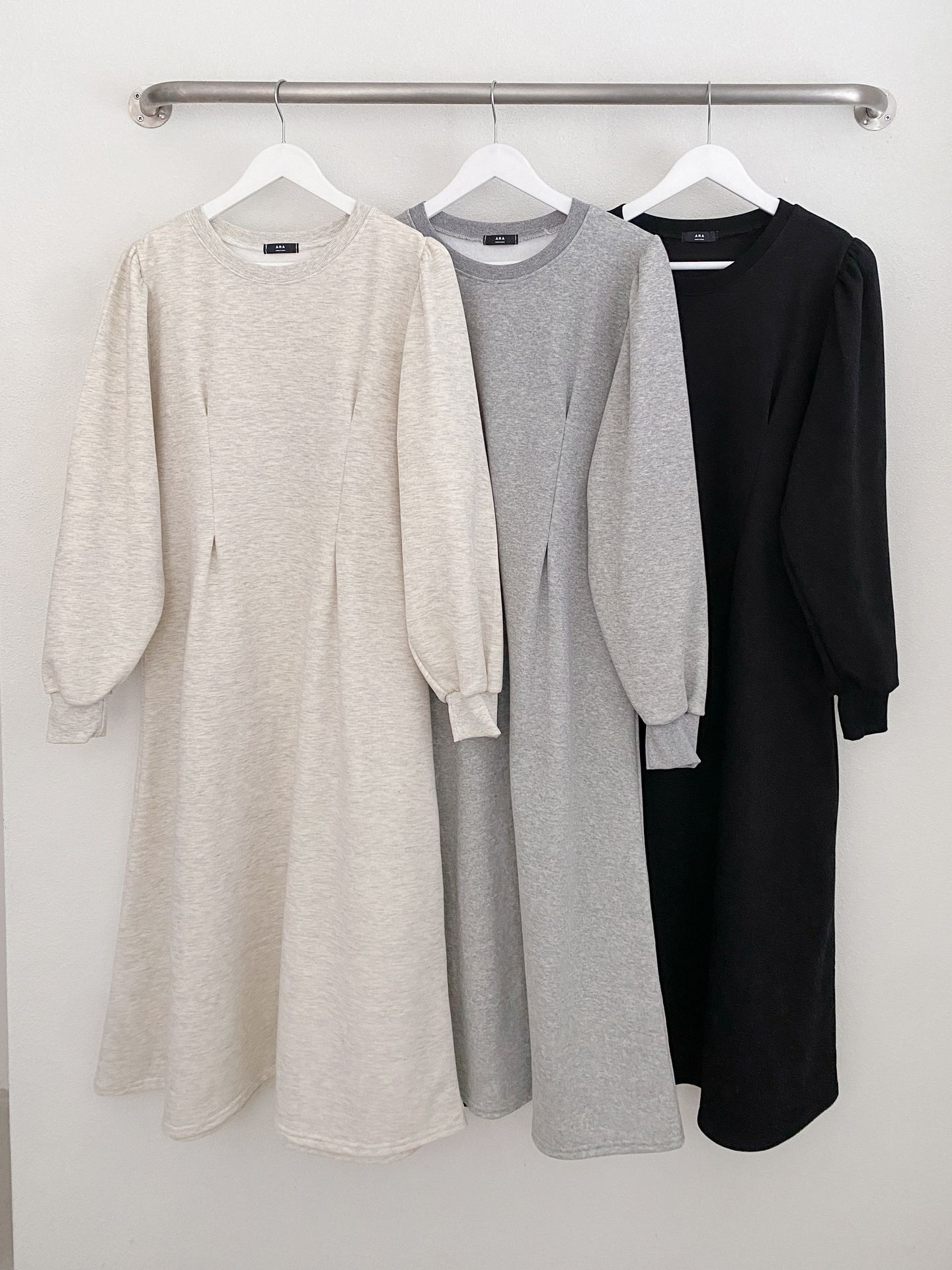 裏起毛タックパフスウェットワンピース | 詳細画像3