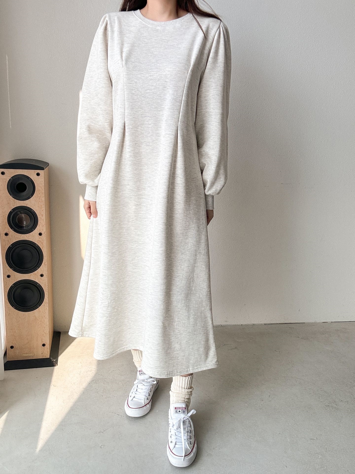 裏起毛タックパフスウェットワンピース | 詳細画像6